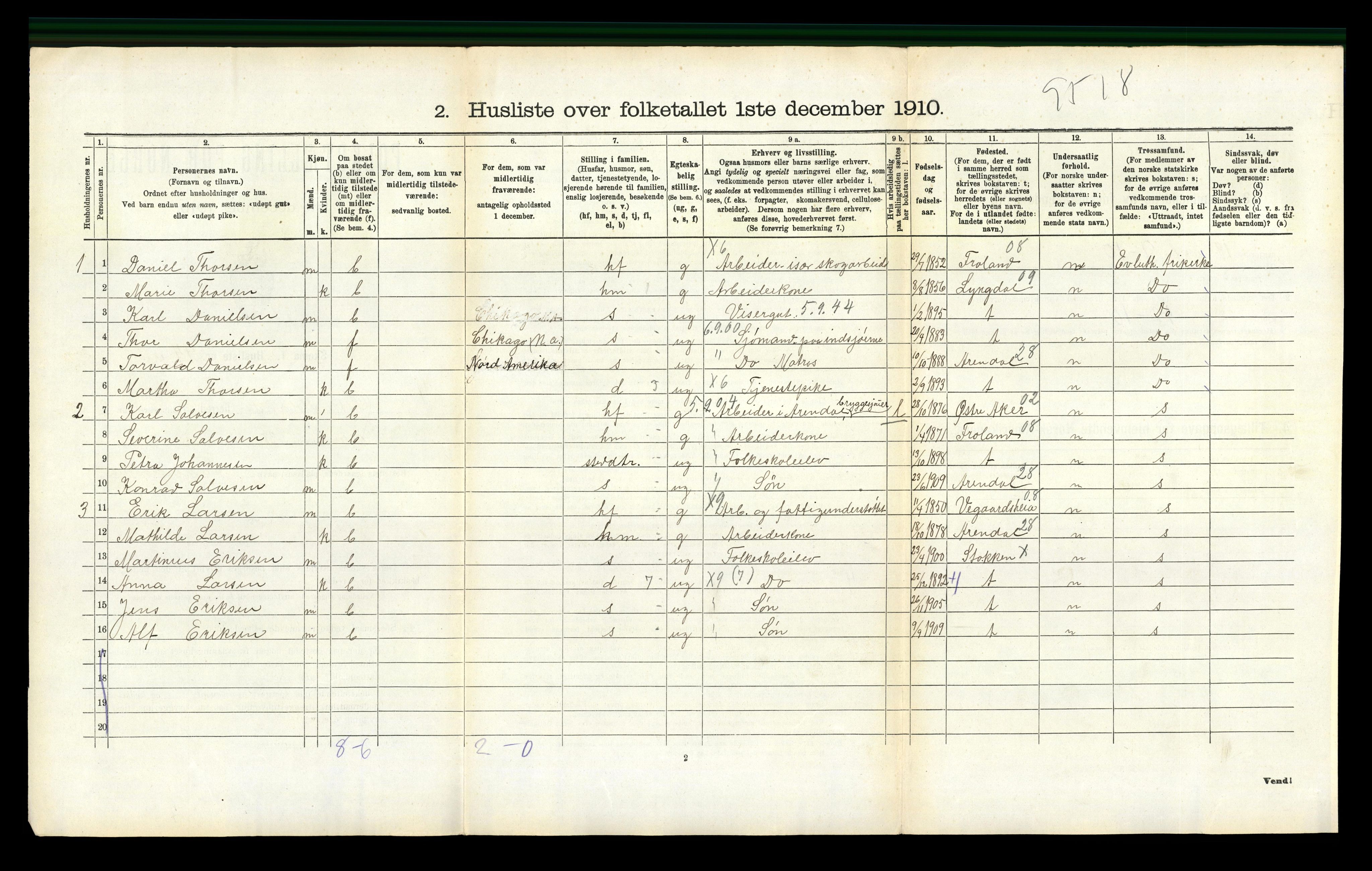RA, Folketelling 1910 for 0918 Austre Moland herred, 1910, s. 373