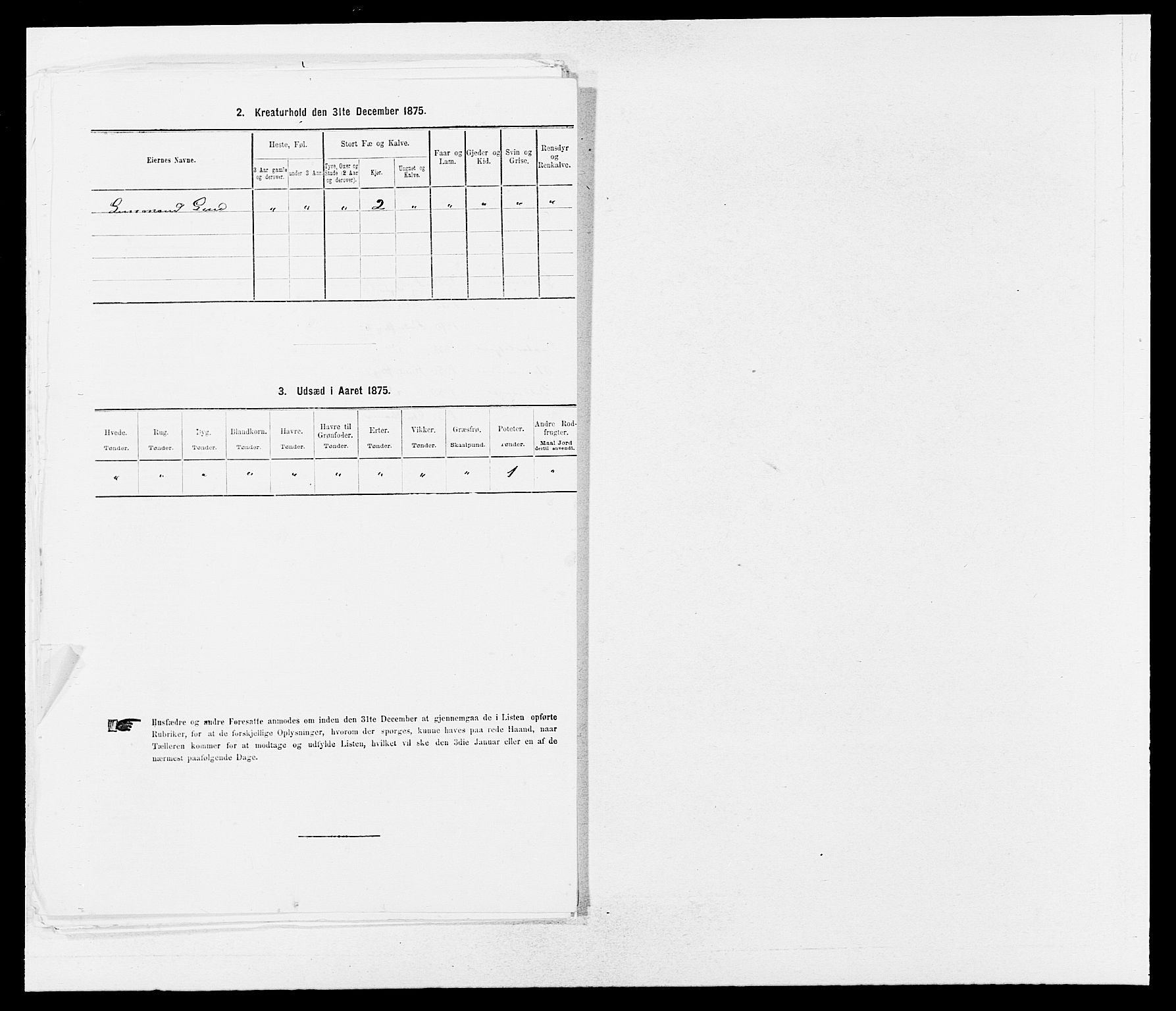 SAB, Folketelling 1875 for 1437L Kinn prestegjeld, Kinn sokn og Svanøy sokn, 1875, s. 399