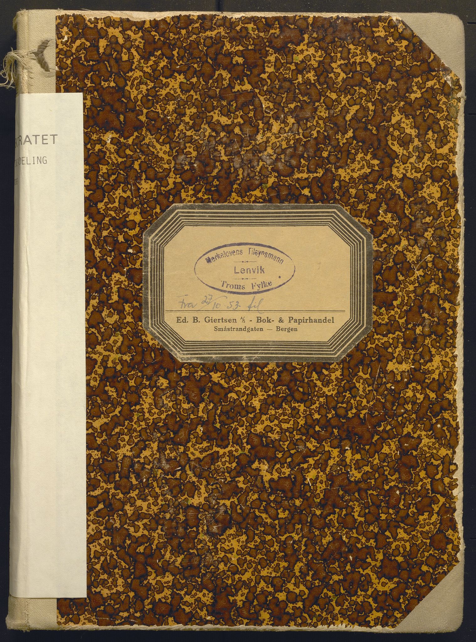 Fiskeridirektoratet - 1 Adm. ledelse - 13 Båtkontoret, AV/SAB-A-2003/I/Ia/Iab/L0044: 135.0216/2 Merkeprotokoll - Lenvik, 1953-1963