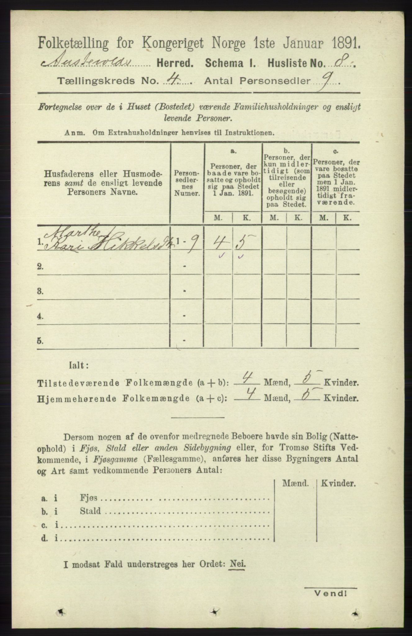 RA, Folketelling 1891 for 1244 Austevoll herred, 1891, s. 1338