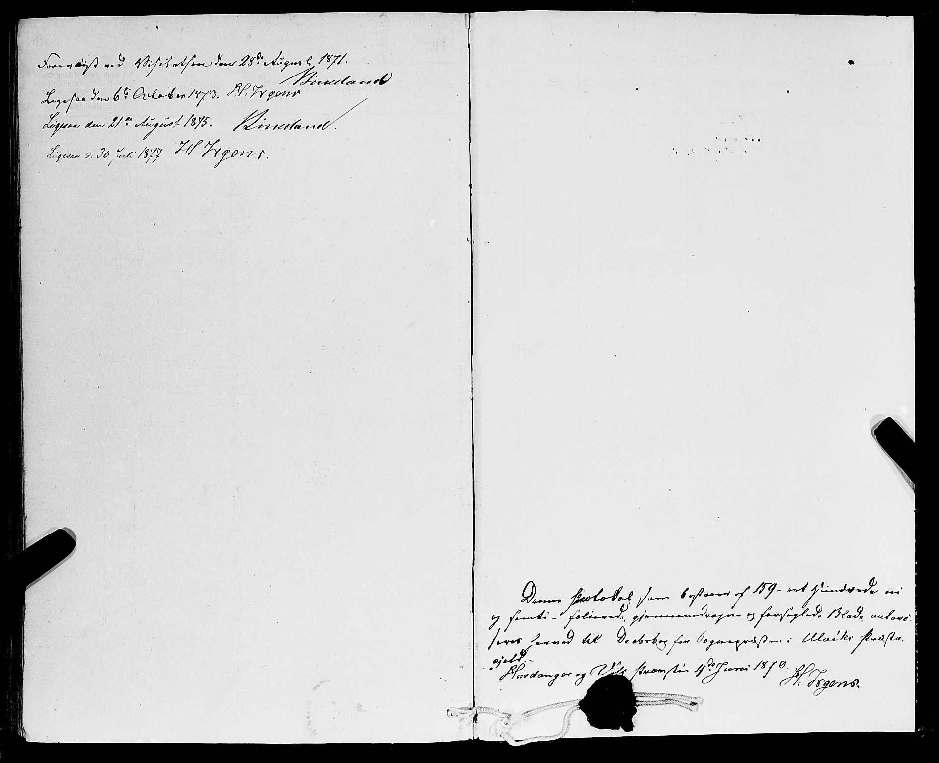 Ulvik sokneprestembete, SAB/A-78801/H/Haa: Ministerialbok nr. A 16, 1870-1878