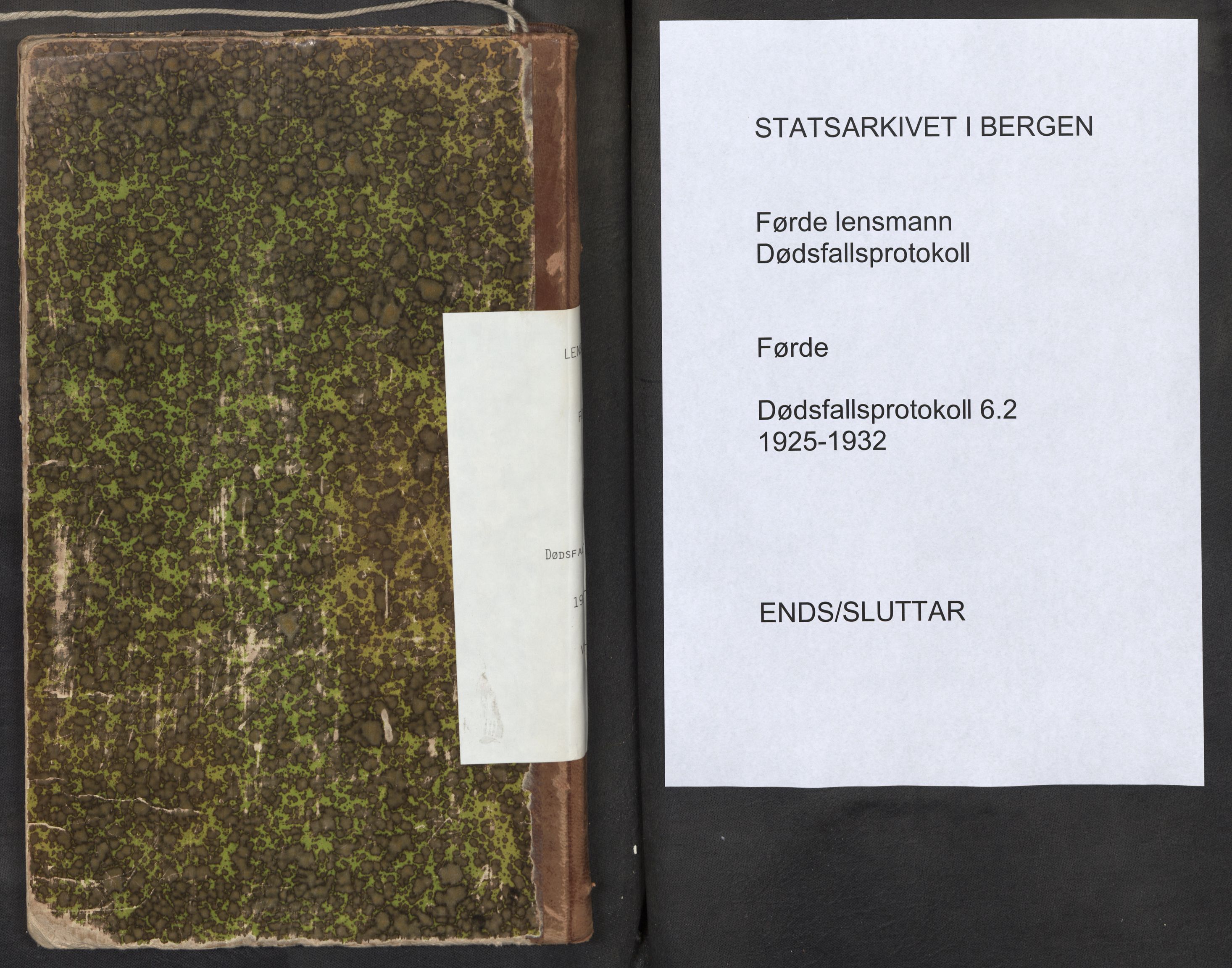 Lensmannen i Førde, AV/SAB-A-27401/0006/L0002: Dødsfallprotokoll, 1925-1932