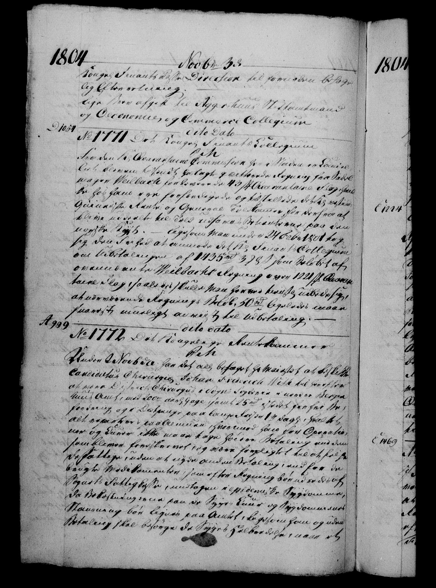 Danske Kanselli 1800-1814, AV/RA-EA-3024/H/Hg/Hga/Hgaa/L0010: Brevbok, 1804