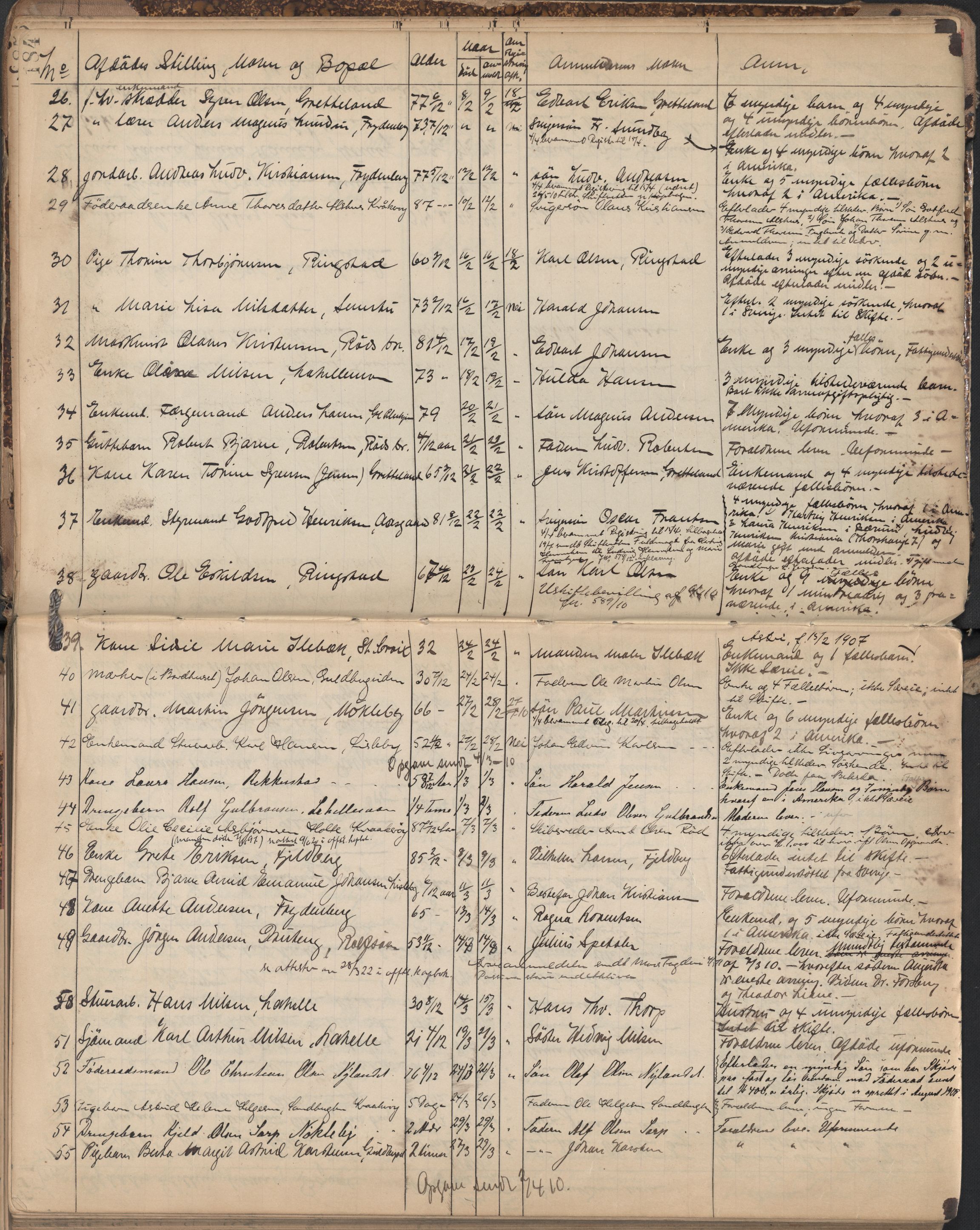 Glemmen lensmannskontor, AV/SAO-A-10123/H/Ha/Hab/L0006: Registreringsprotokoll, 1908-1918