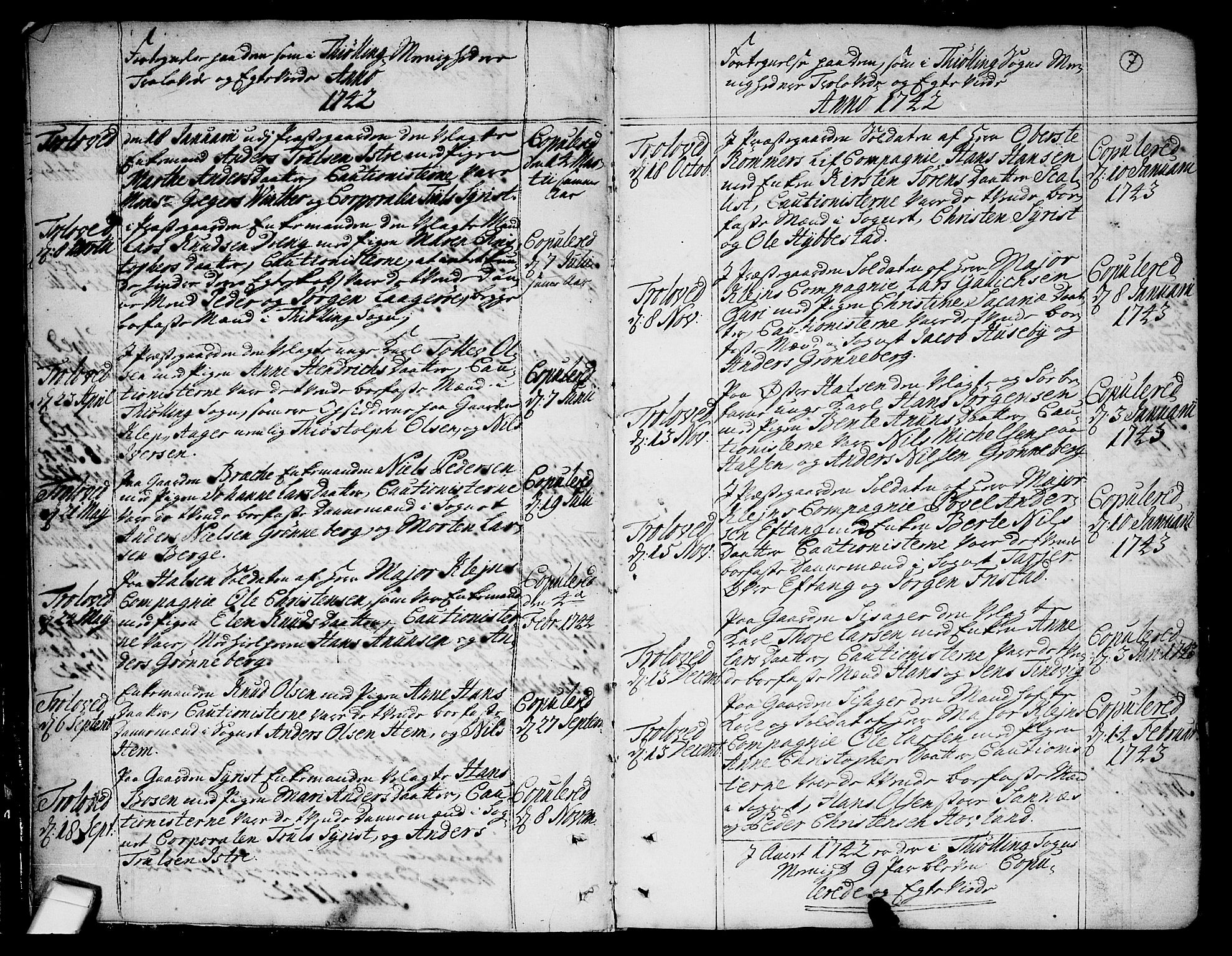 Tjølling kirkebøker, SAKO/A-60/F/Fa/L0003: Ministerialbok nr. 3, 1735-1778, s. 7