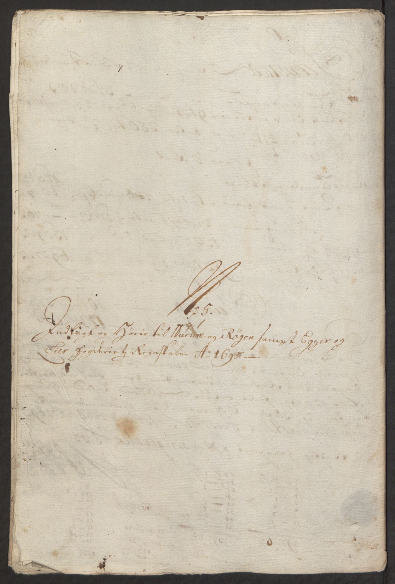 Rentekammeret inntil 1814, Reviderte regnskaper, Fogderegnskap, RA/EA-4092/R30/L1694: Fogderegnskap Hurum, Røyken, Eiker og Lier, 1694-1696, s. 185