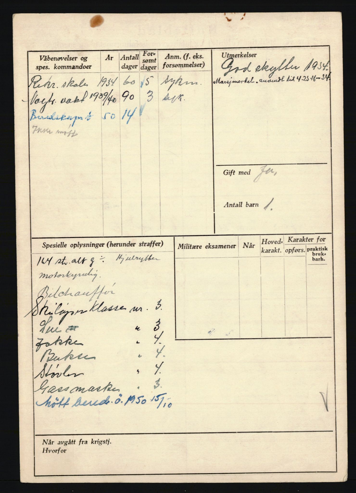 Forsvaret, Troms infanteriregiment nr. 16, AV/RA-RAFA-3146/P/Pa/L0018: Rulleblad for regimentets menige mannskaper, årsklasse 1934, 1934, s. 220