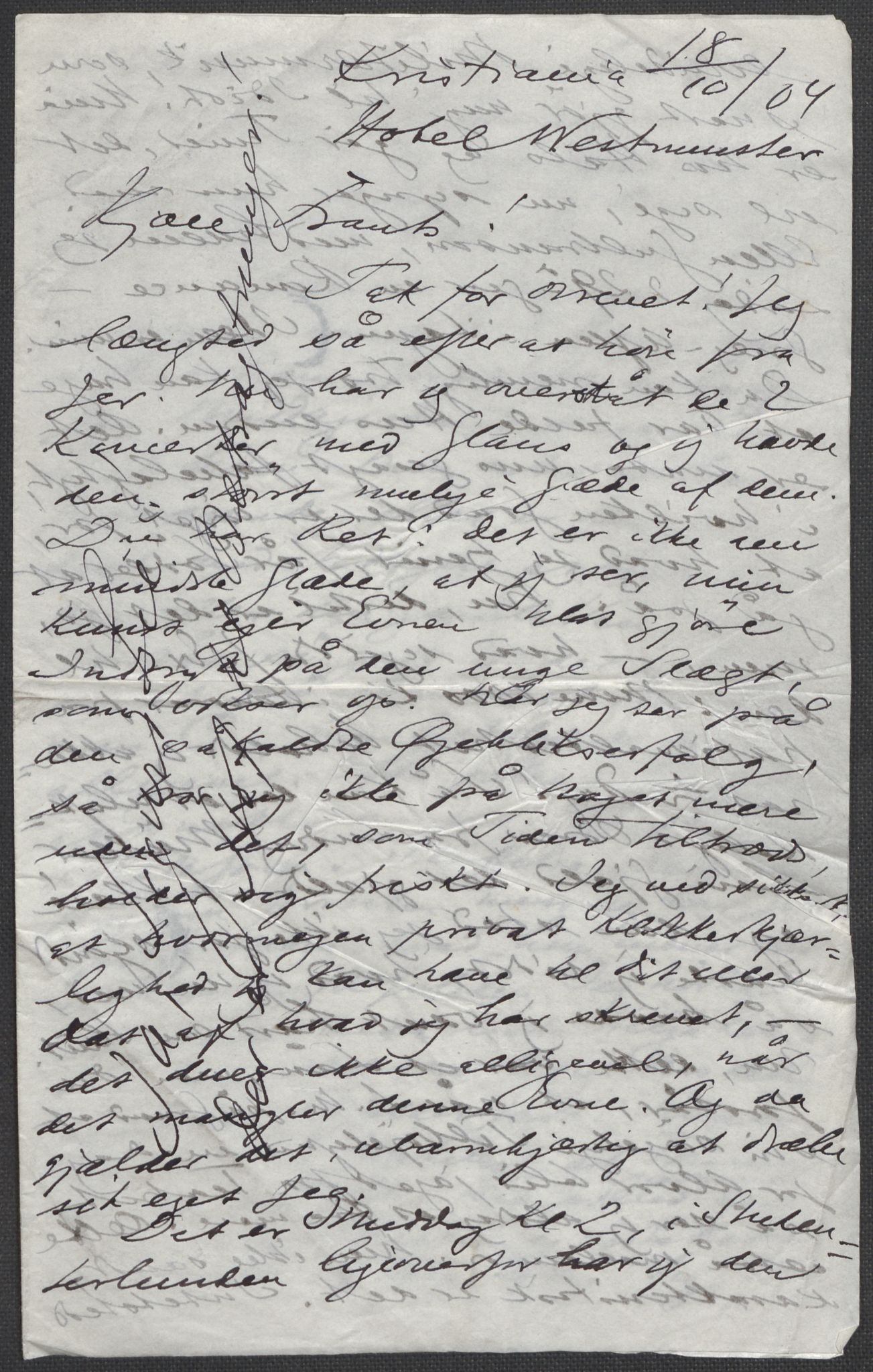 Beyer, Frants, RA/PA-0132/F/L0001: Brev fra Edvard Grieg til Frantz Beyer og "En del optegnelser som kan tjene til kommentar til brevene" av Marie Beyer, 1872-1907, s. 763