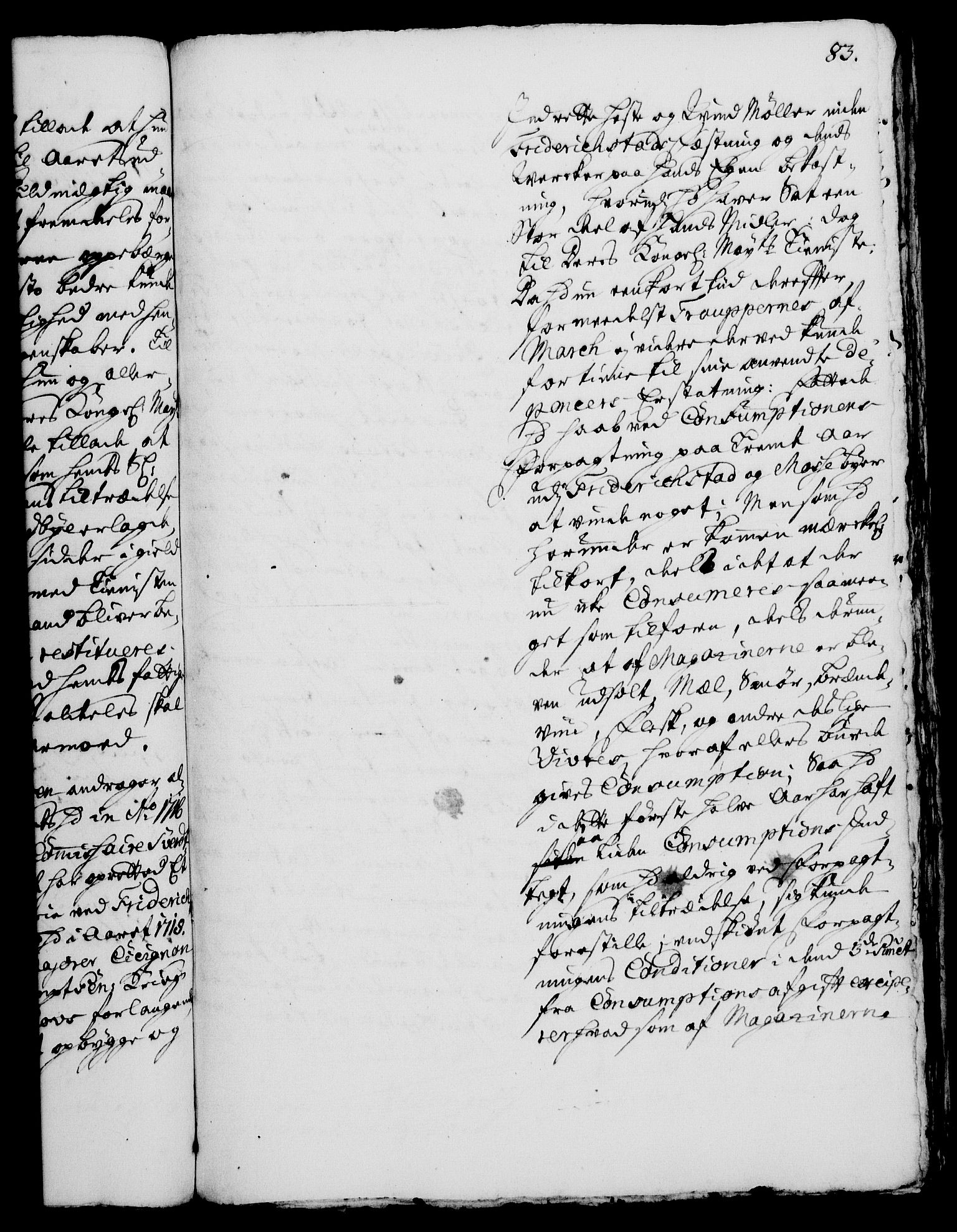 Rentekammeret, Kammerkanselliet, RA/EA-3111/G/Gh/Gha/L0002: Norsk ekstraktmemorialprotokoll, sak. 376-599 (merket RK 53.47), 1720, s. 83