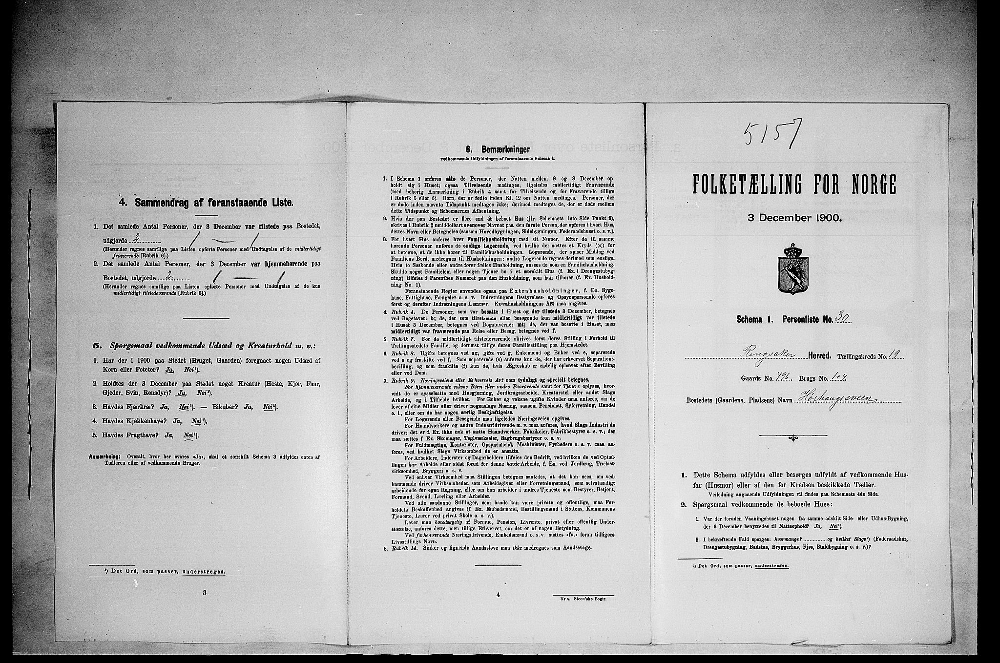 SAH, Folketelling 1900 for 0412 Ringsaker herred, 1900, s. 3443
