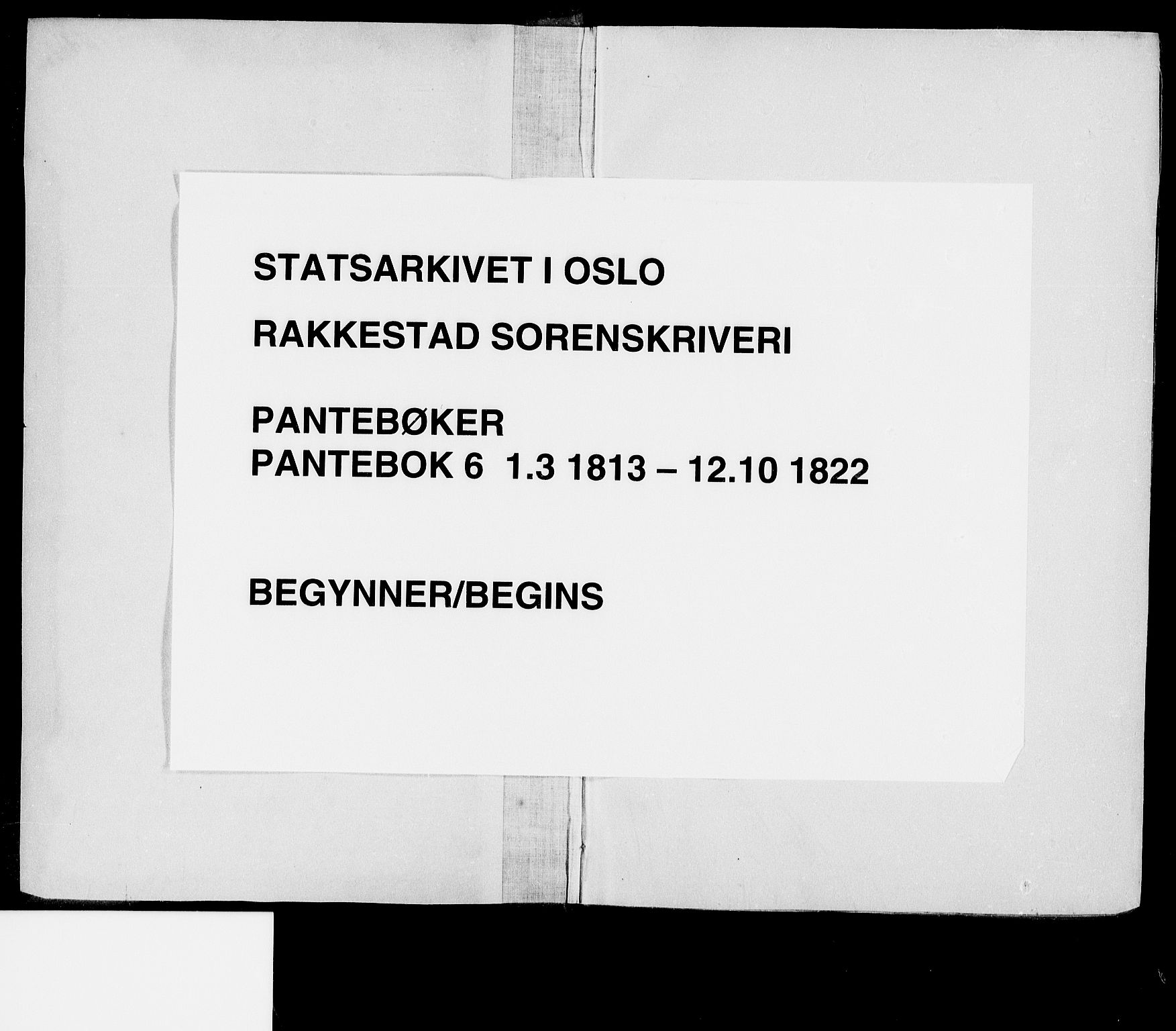Rakkestad sorenskriveri, AV/SAO-A-10686/G/Gb/Gba/Gbaa/L0006: Pantebok nr. 6, 1813-1822