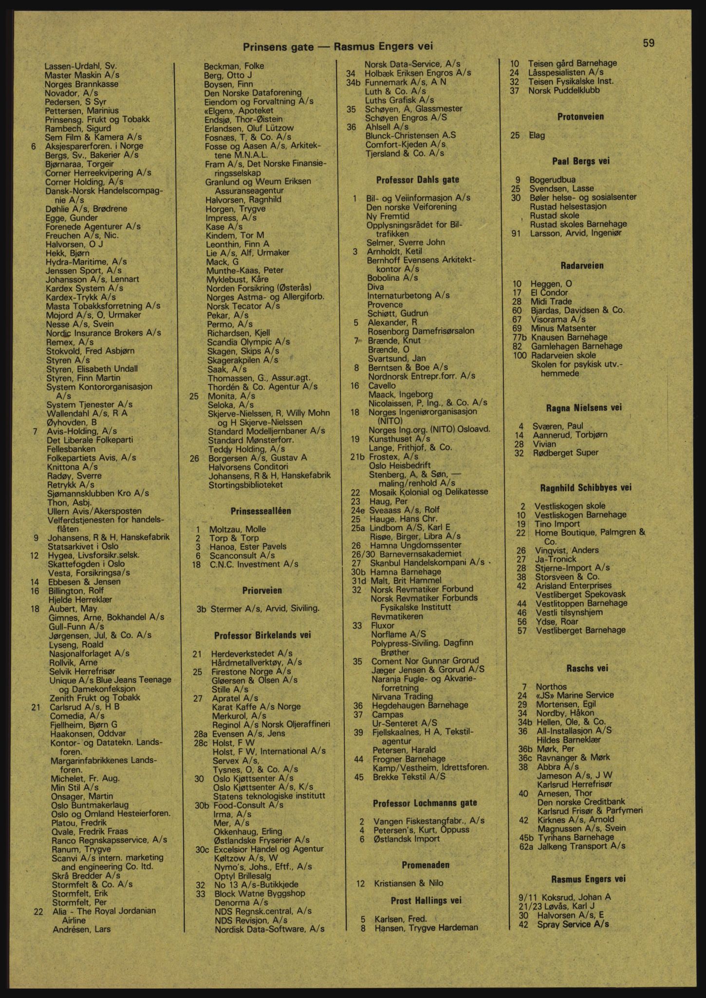 Kristiania/Oslo adressebok, PUBL/-, 1981-1982, s. 59