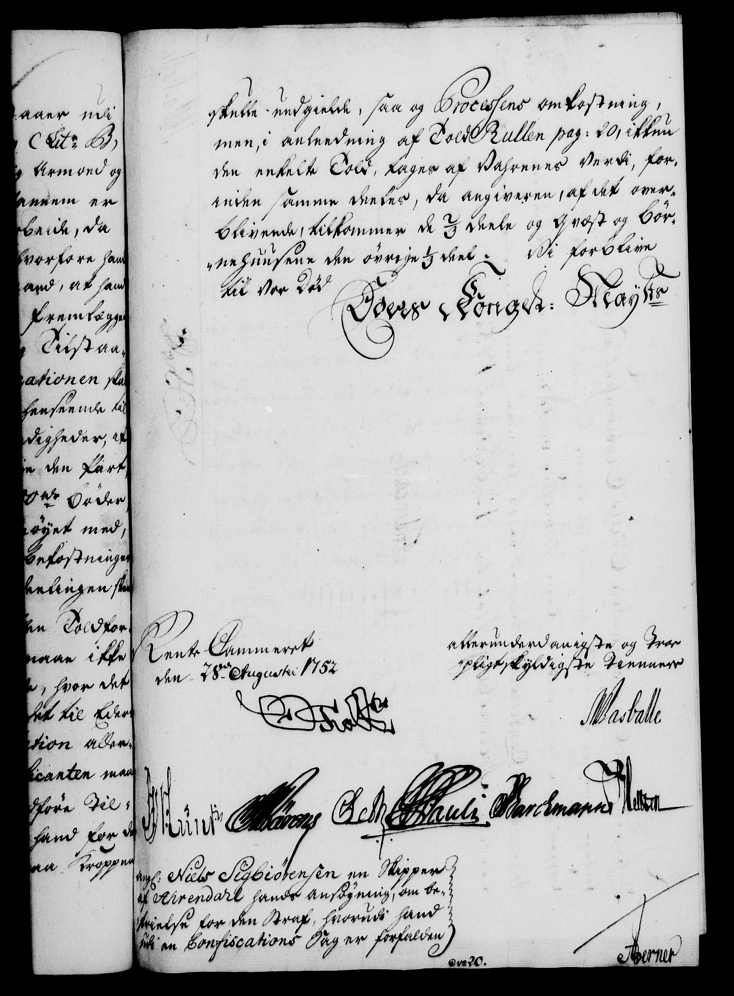 Rentekammeret, Kammerkanselliet, RA/EA-3111/G/Gf/Gfa/L0034: Norsk relasjons- og resolusjonsprotokoll (merket RK 52.34), 1752, s. 412