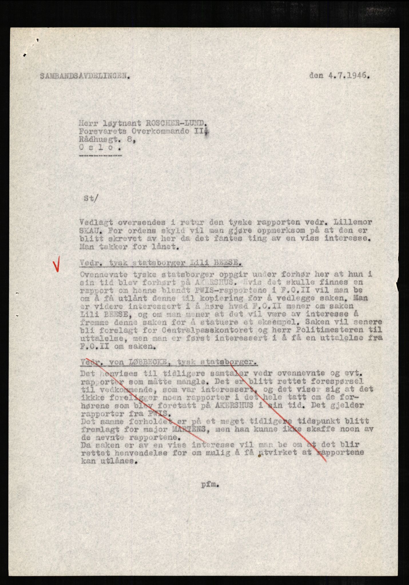 Forsvaret, Forsvarets overkommando II, AV/RA-RAFA-3915/D/Db/L0002: CI Questionaires. Tyske okkupasjonsstyrker i Norge. Tyskere., 1945-1946, s. 424