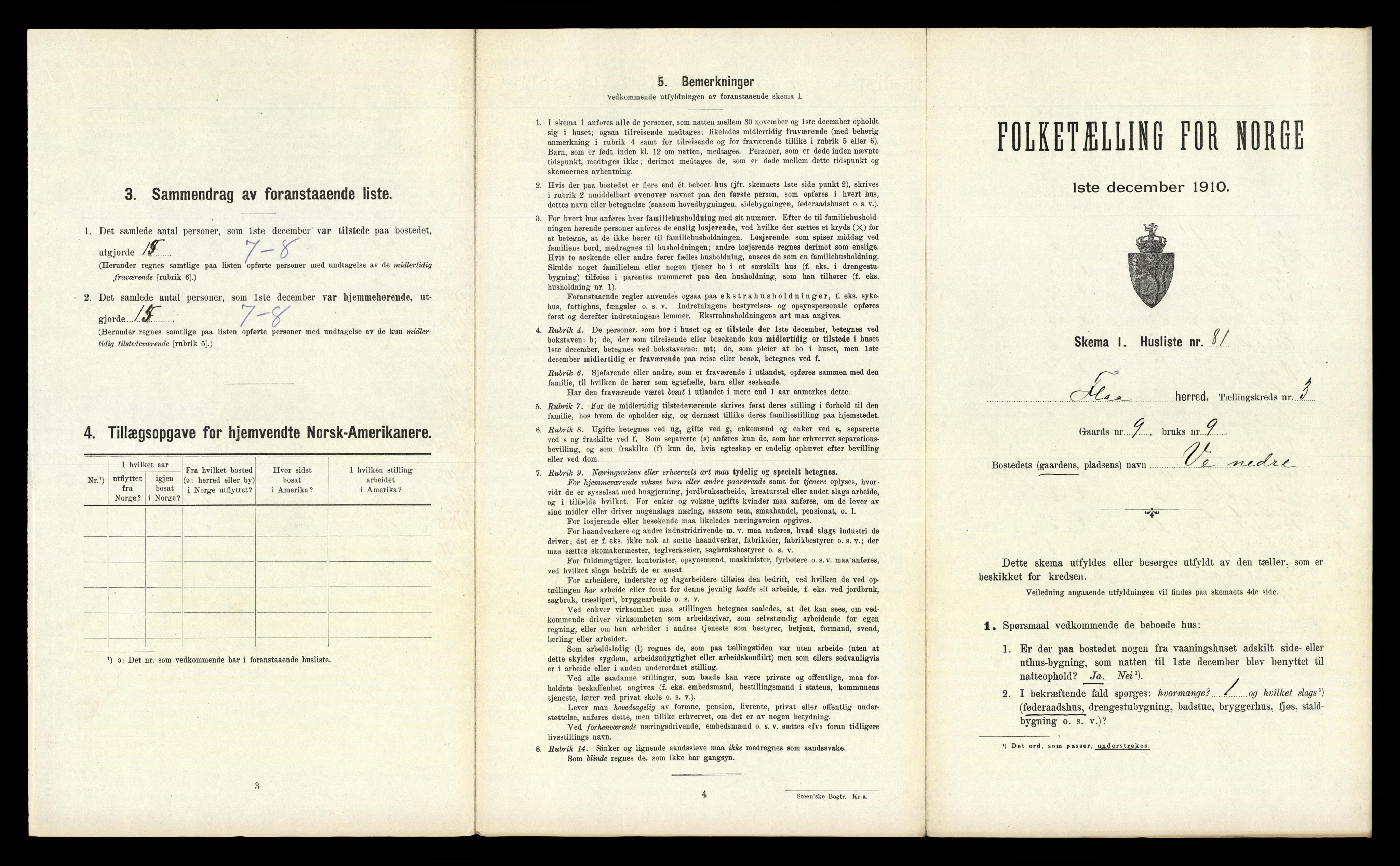 RA, Folketelling 1910 for 0615 Flå herred, 1910, s. 368