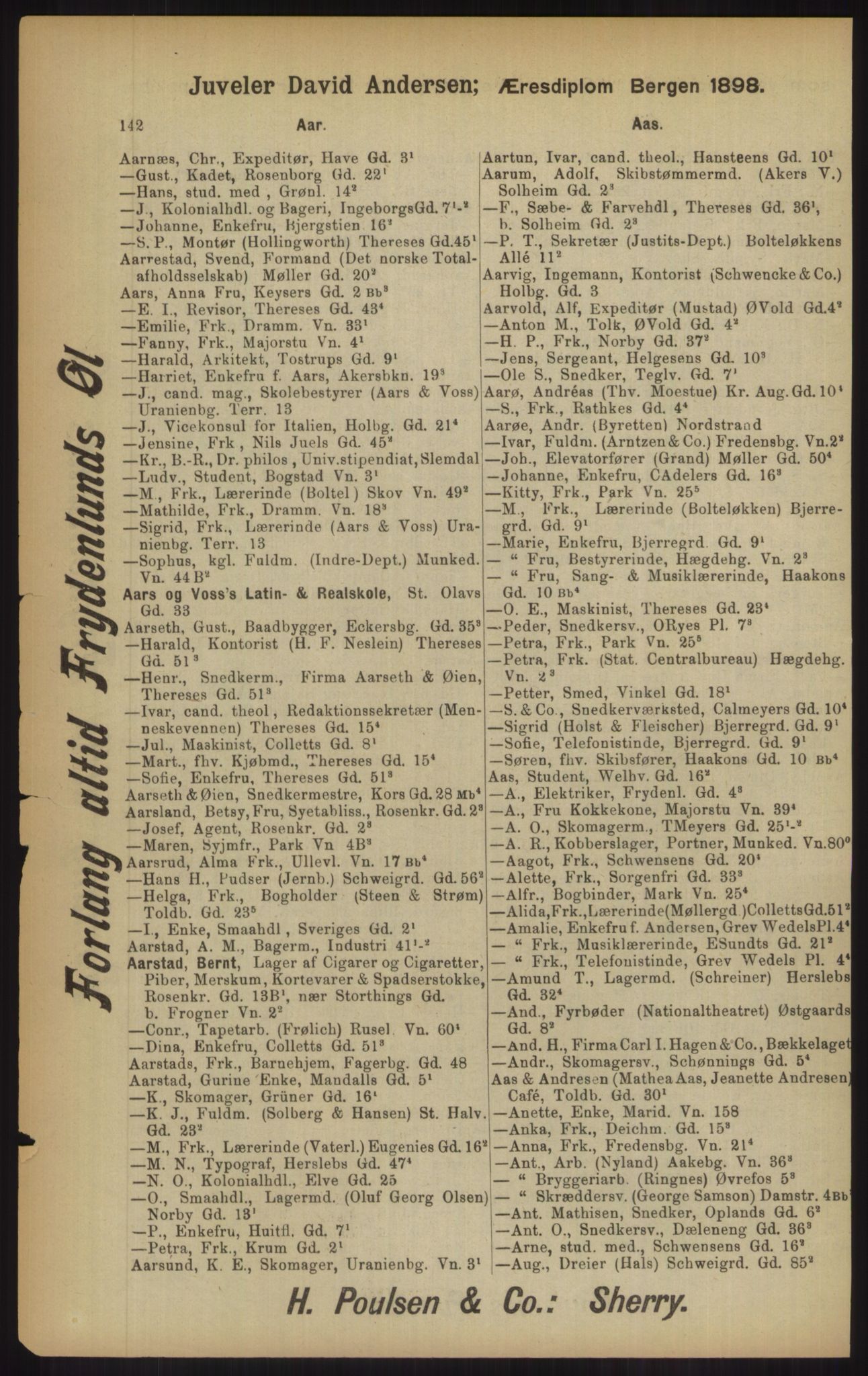 Kristiania/Oslo adressebok, PUBL/-, 1902, s. 142