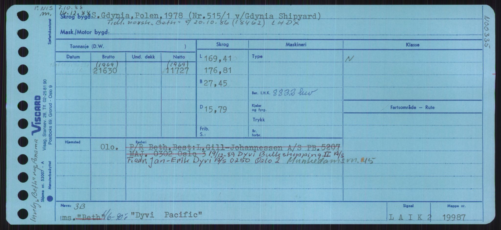 Sjøfartsdirektoratet med forløpere, Skipsmålingen, AV/RA-S-1627/H/Ha/L0001/0002: Fartøy, A-Eig / Fartøy Bjør-Eig, s. 941
