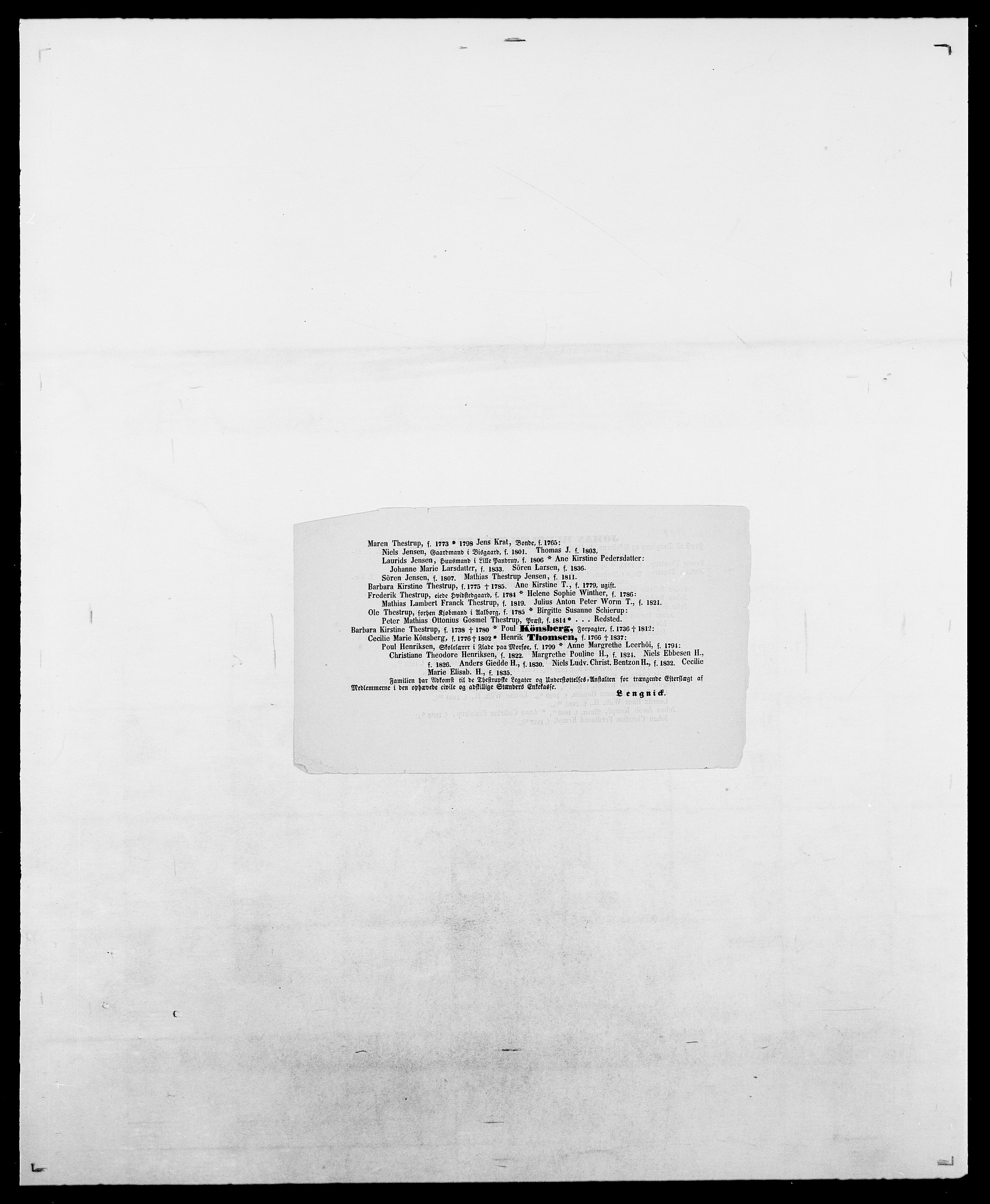 Delgobe, Charles Antoine - samling, SAO/PAO-0038/D/Da/L0038: Svanenskjold - Thornsohn, s. 715