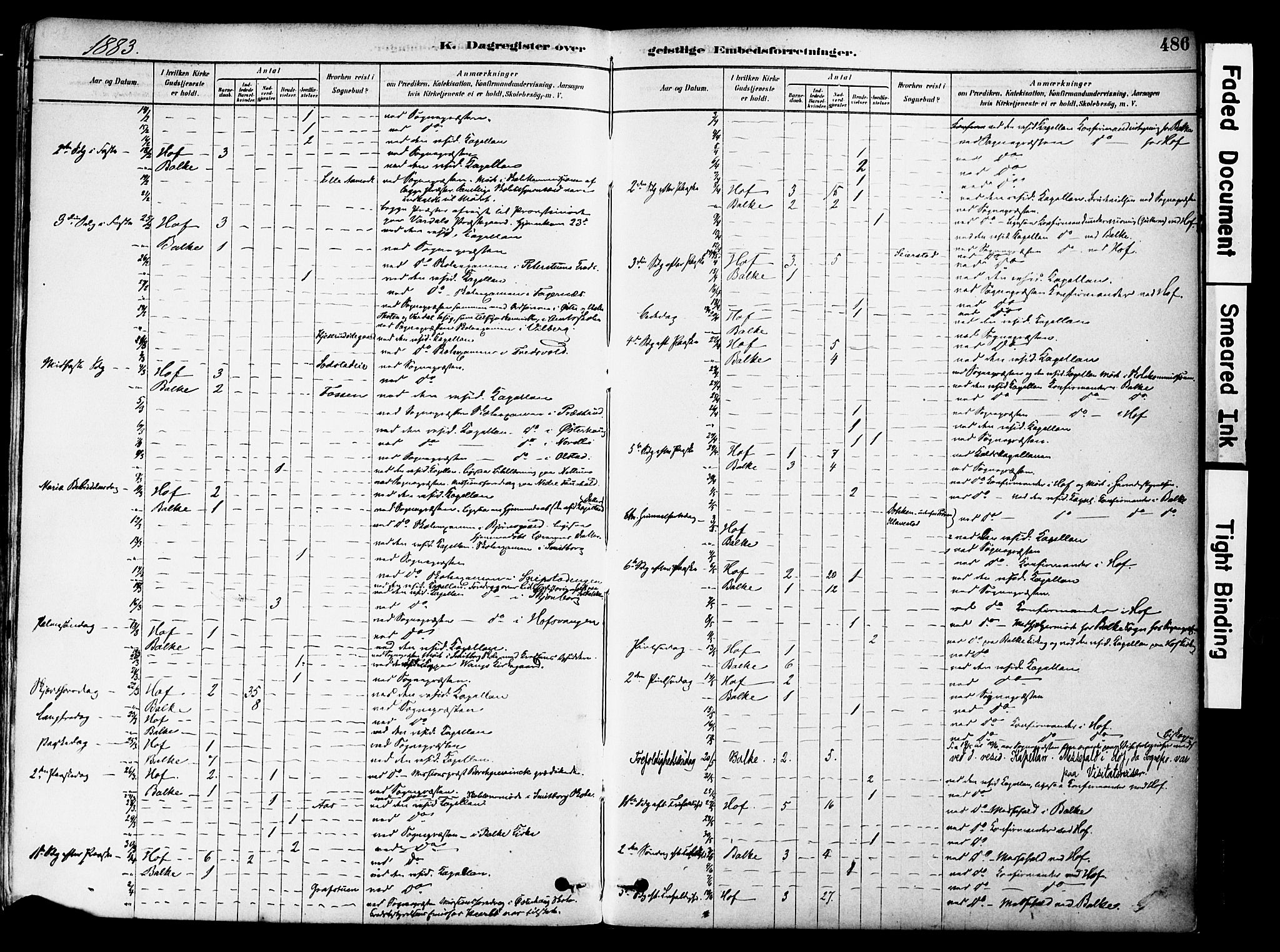 Østre Toten prestekontor, AV/SAH-PREST-104/H/Ha/Haa/L0006: Ministerialbok nr. 6 /1, 1878-1896, s. 486