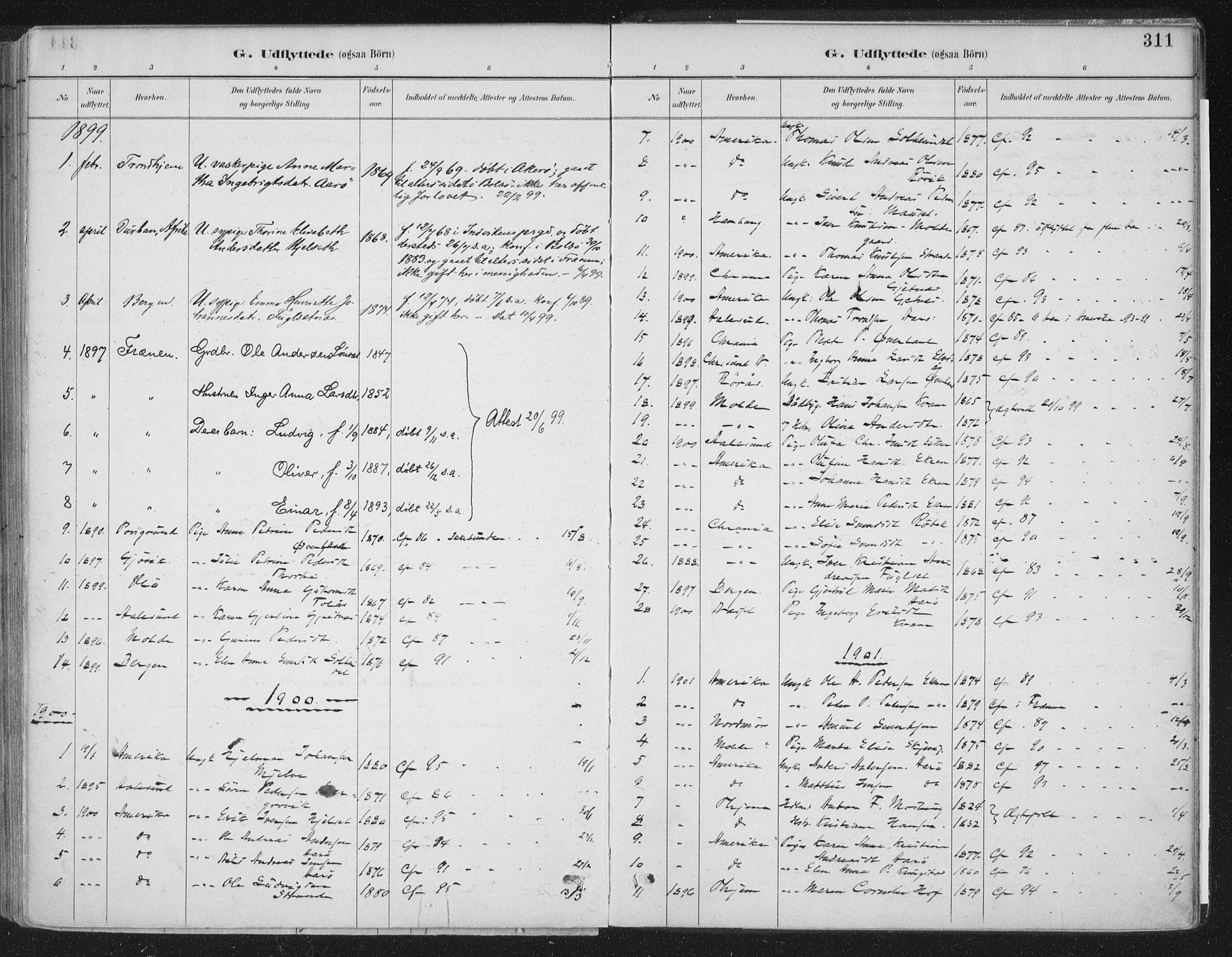 Ministerialprotokoller, klokkerbøker og fødselsregistre - Møre og Romsdal, AV/SAT-A-1454/555/L0658: Ministerialbok nr. 555A09, 1887-1917, s. 311