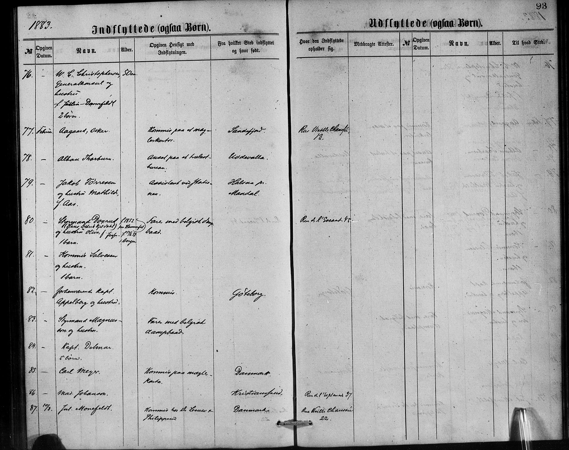 Den norske sjømannsmisjon i utlandet/Antwerpen, SAB/SAB/PA-0105/H/Ha/L0001: Ministerialbok nr. A 1, 1865-1887, s. 93