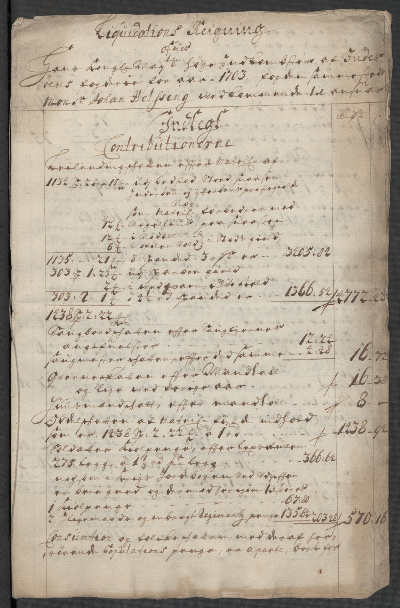 Rentekammeret inntil 1814, Reviderte regnskaper, Fogderegnskap, AV/RA-EA-4092/R63/L4313: Fogderegnskap Inderøy, 1703-1704, s. 13