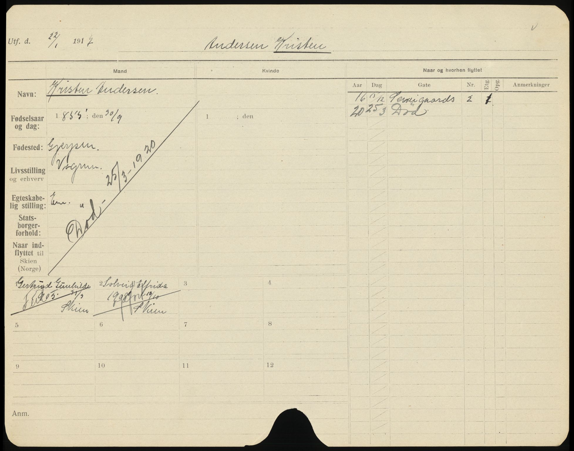 Skien folkeregister, AV/SAKO-A-425/H/Ha/L0001: Døde, 1916-1929, s. 559