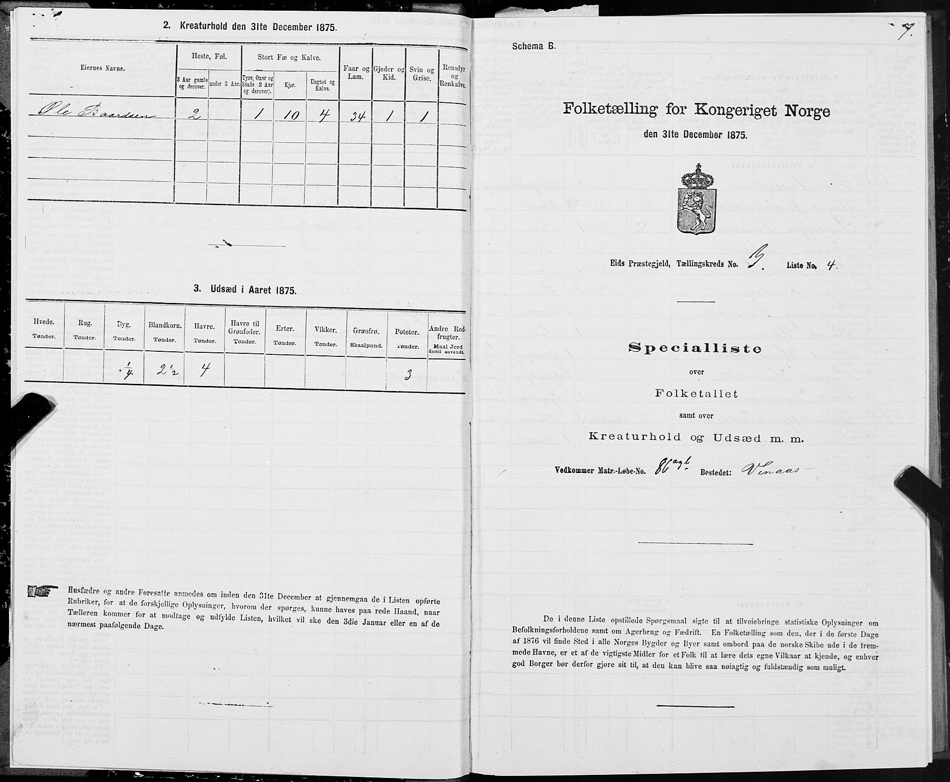 SAT, Folketelling 1875 for 1538P Eid prestegjeld, 1875, s. 2007