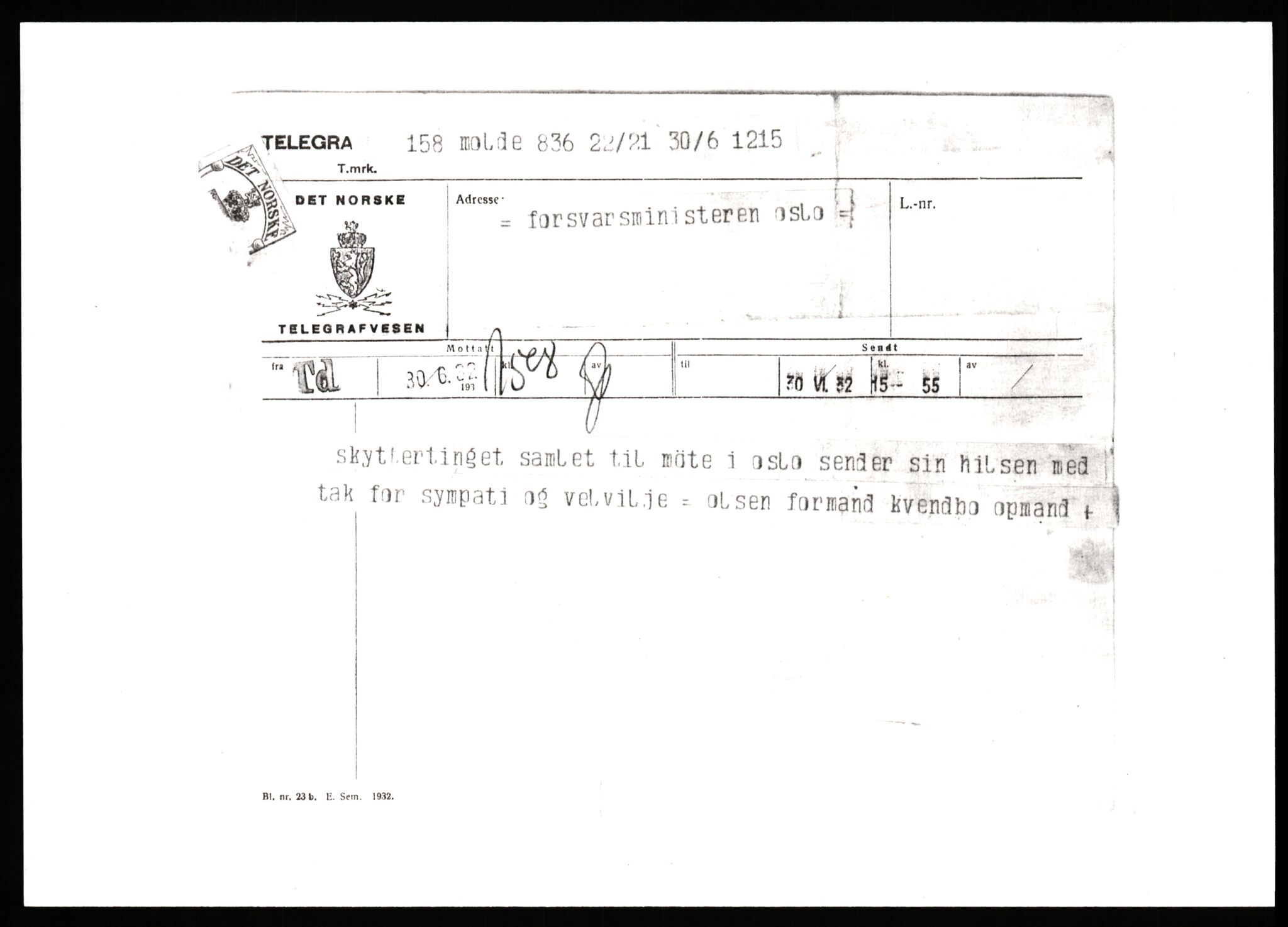 Quisling, Vidkun, AV/RA-PA-0750/G/Gf/L0001: Brev mv. til Vidkun Quisling, 1930-1938, s. 295