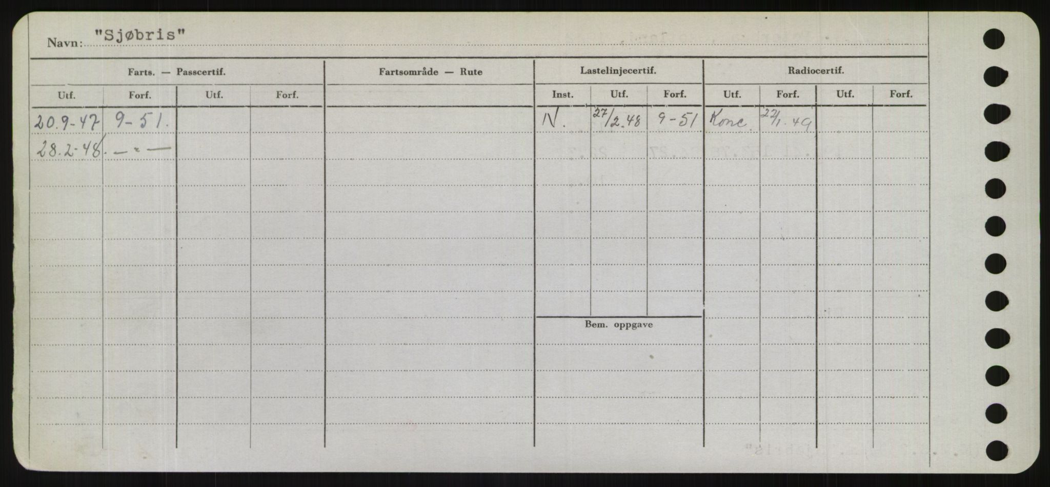 Sjøfartsdirektoratet med forløpere, Skipsmålingen, RA/S-1627/H/Hd/L0033: Fartøy, Sevi-Sjø, s. 354