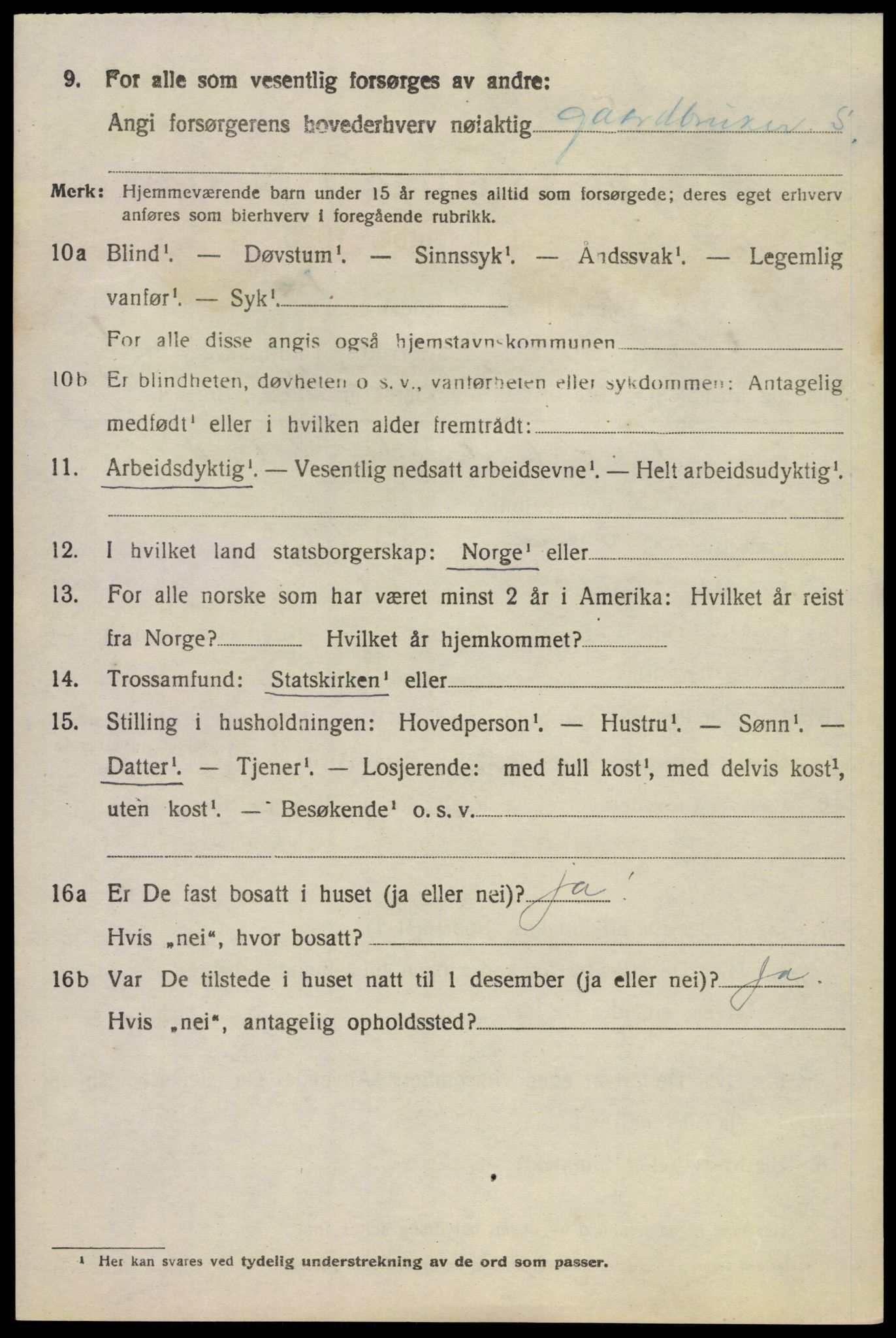 SAKO, Folketelling 1920 for 0825 Hovin herred, 1920, s. 1462