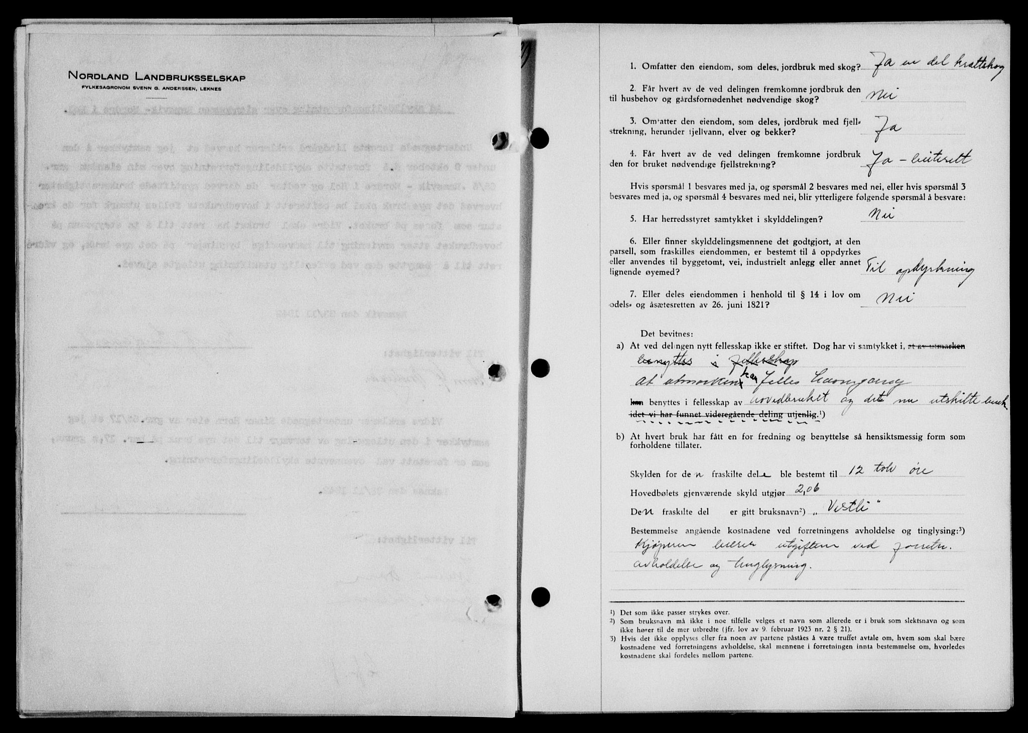 Lofoten sorenskriveri, SAT/A-0017/1/2/2C/L0010a: Pantebok nr. 10a, 1942-1943, Dagboknr: 1969/1942