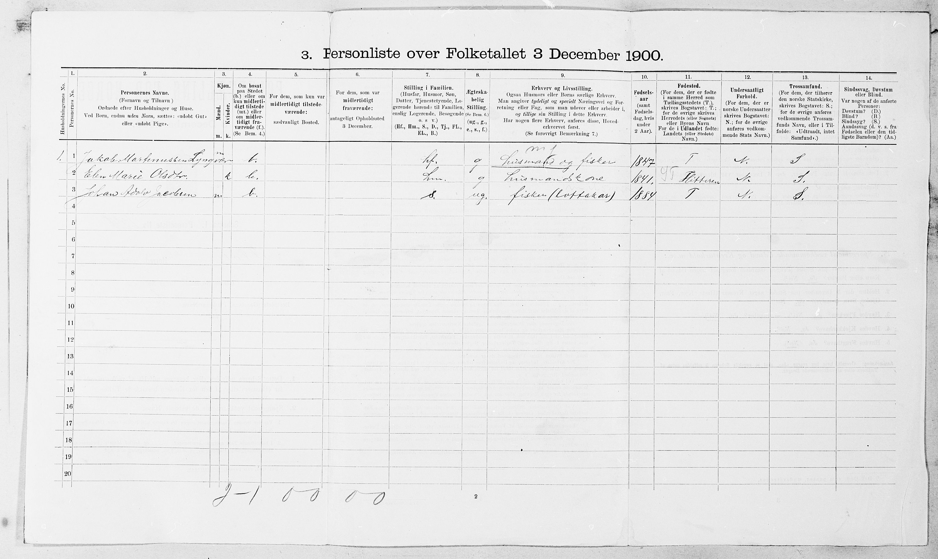SAT, Folketelling 1900 for 1619 Frøya herred, 1900, s. 1236