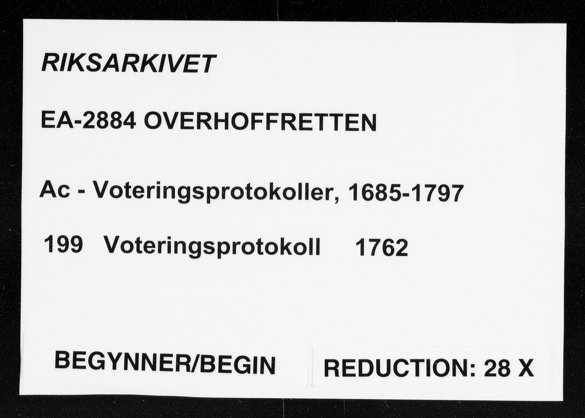 Overhoffretten 1667-1797, AV/RA-EA-2884/Ac/L0199: Voteringsprotokoll, 1762