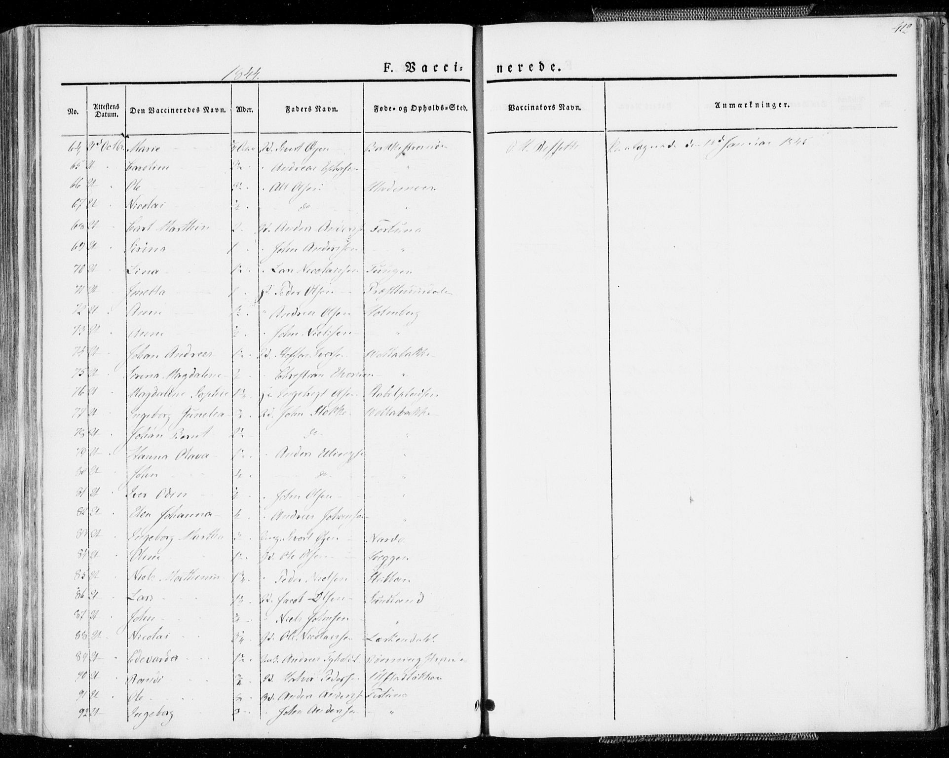 Ministerialprotokoller, klokkerbøker og fødselsregistre - Sør-Trøndelag, SAT/A-1456/606/L0290: Ministerialbok nr. 606A05, 1841-1847, s. 412