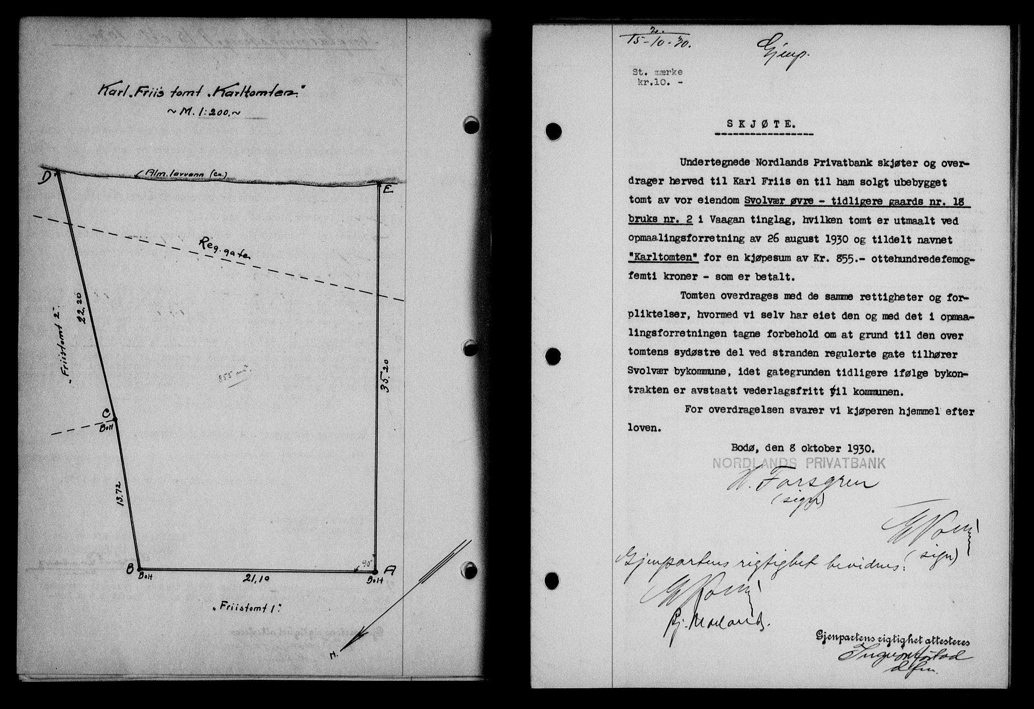 Lofoten sorenskriveri, SAT/A-0017/1/2/2C/L0022b: Pantebok nr. 22b, 1930-1930, Tingl.dato: 15.10.1930