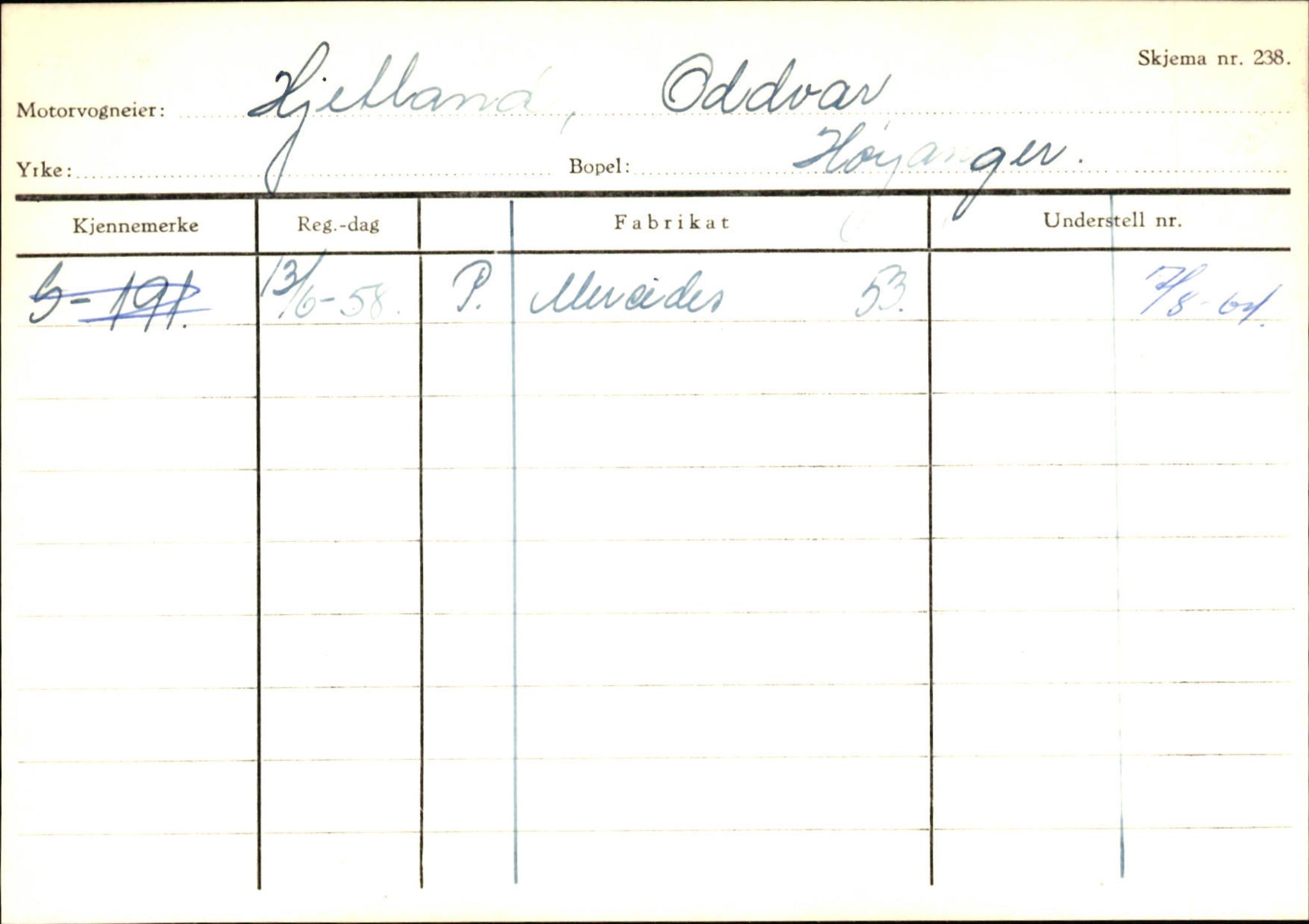 Statens vegvesen, Sogn og Fjordane vegkontor, AV/SAB-A-5301/4/F/L0130: Eigarregister Eid T-Å. Høyanger A-O, 1945-1975, s. 1448