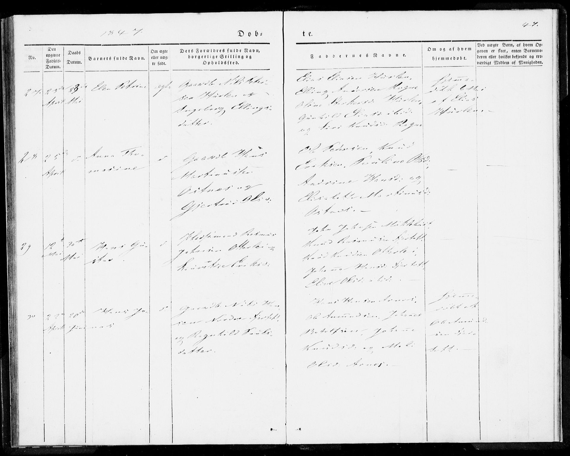 Ministerialprotokoller, klokkerbøker og fødselsregistre - Møre og Romsdal, AV/SAT-A-1454/536/L0496: Ministerialbok nr. 536A05, 1840-1847, s. 47