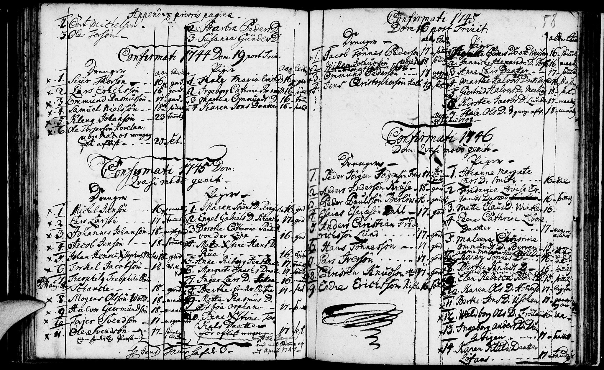 Domkirken sokneprestkontor, AV/SAST-A-101812/001/30/30BA/L0003: Ministerialbok nr. A 3 /1, 1738-1760, s. 58