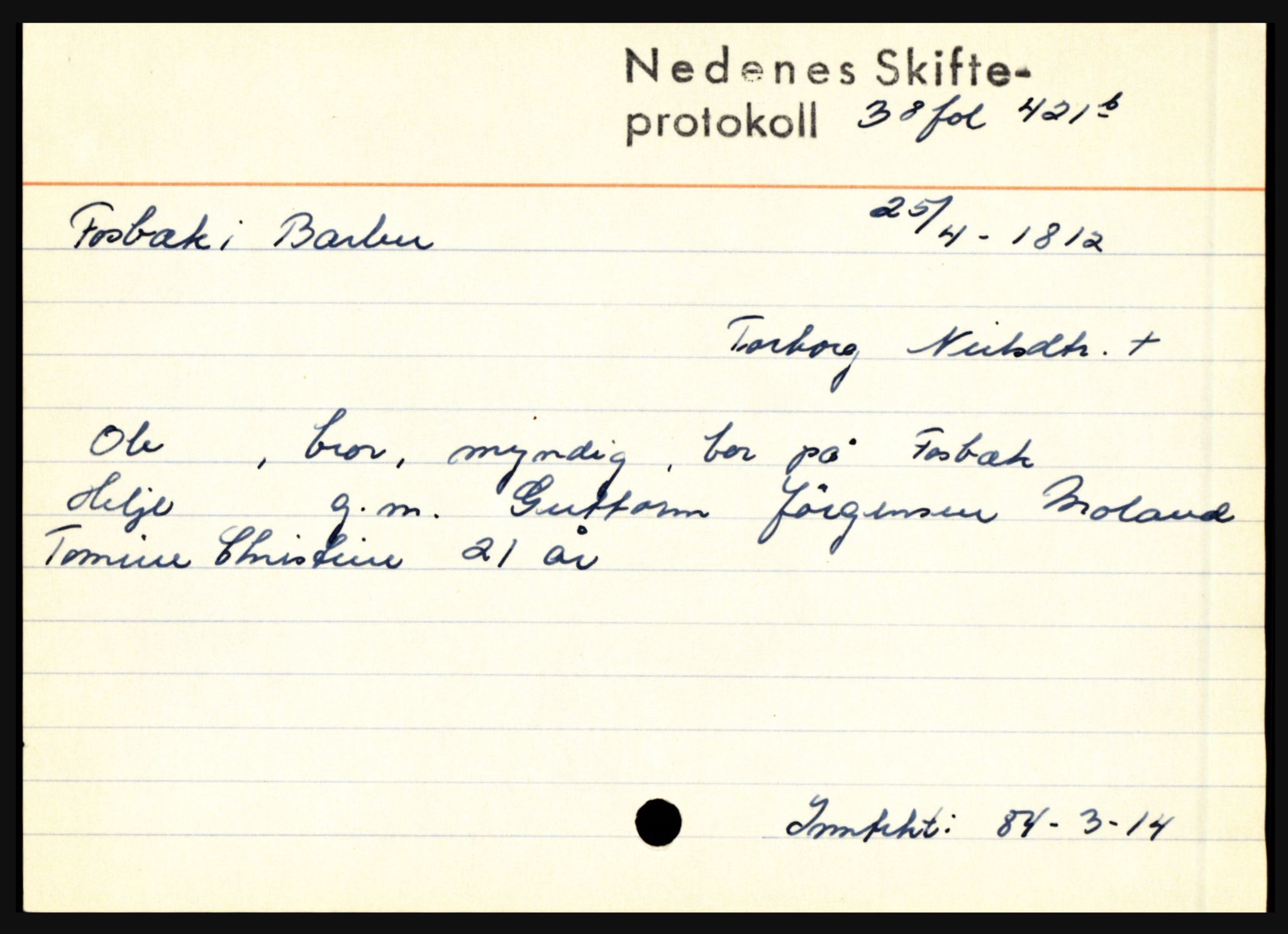Nedenes sorenskriveri før 1824, AV/SAK-1221-0007/H, s. 7523
