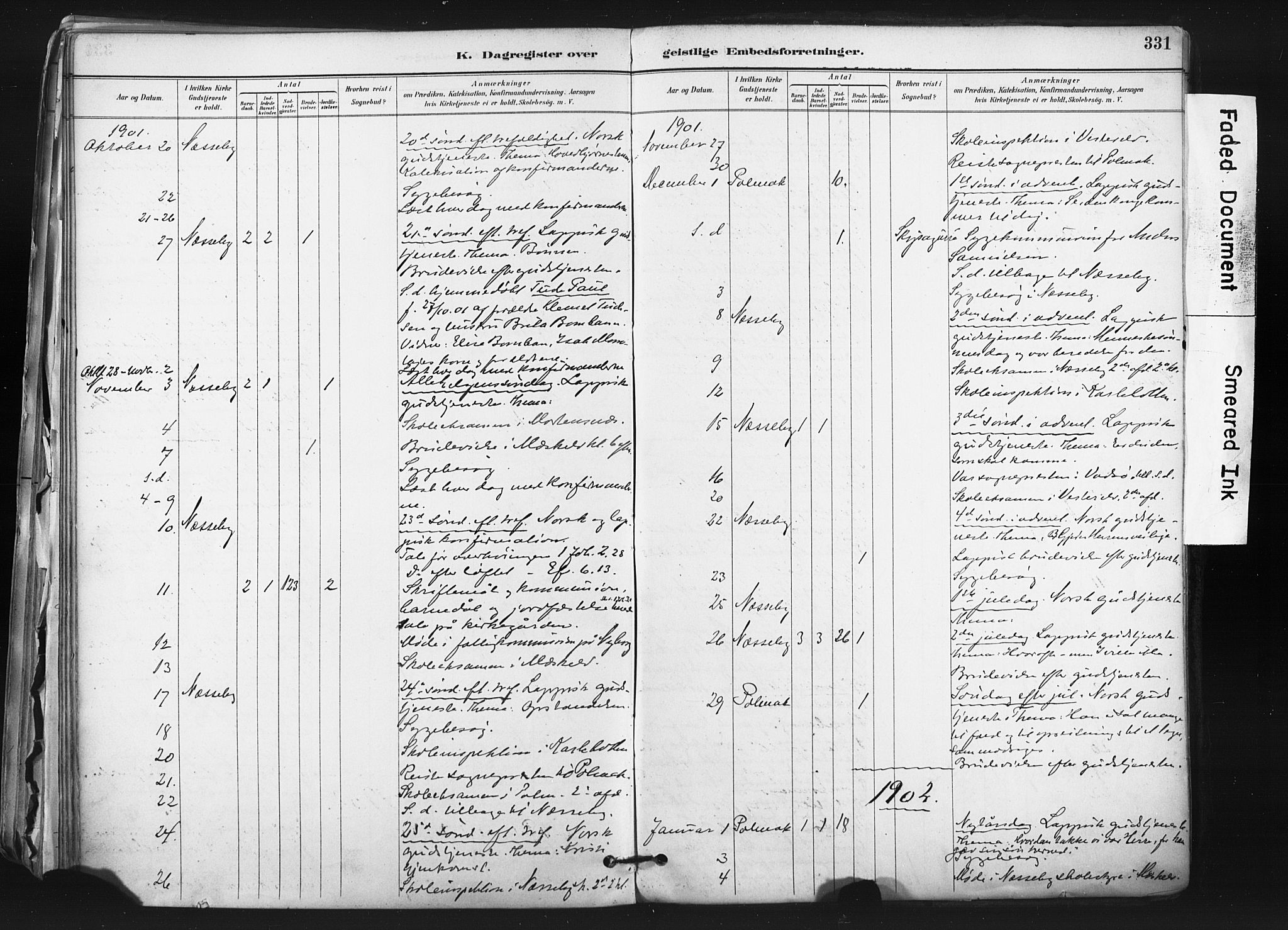 Nesseby sokneprestkontor, AV/SATØ-S-1330/H/Ha/L0006kirke: Ministerialbok nr. 6, 1885-1985, s. 331