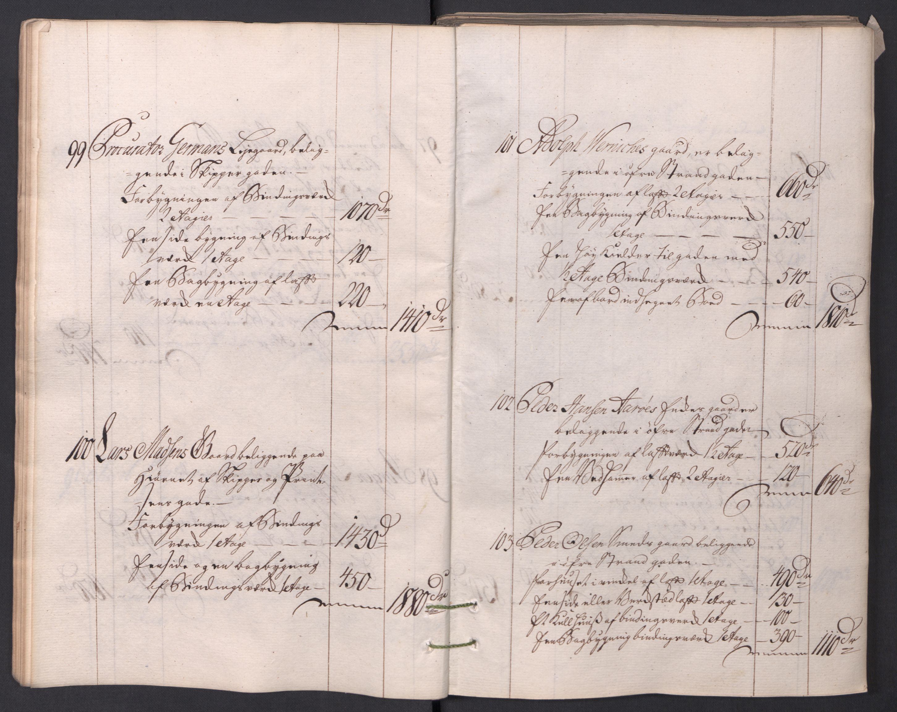 Kristiania stiftamt, AV/SAO-A-10386/I/Ia/L0001/0002: Branntakster / Christiania, 1766-1767