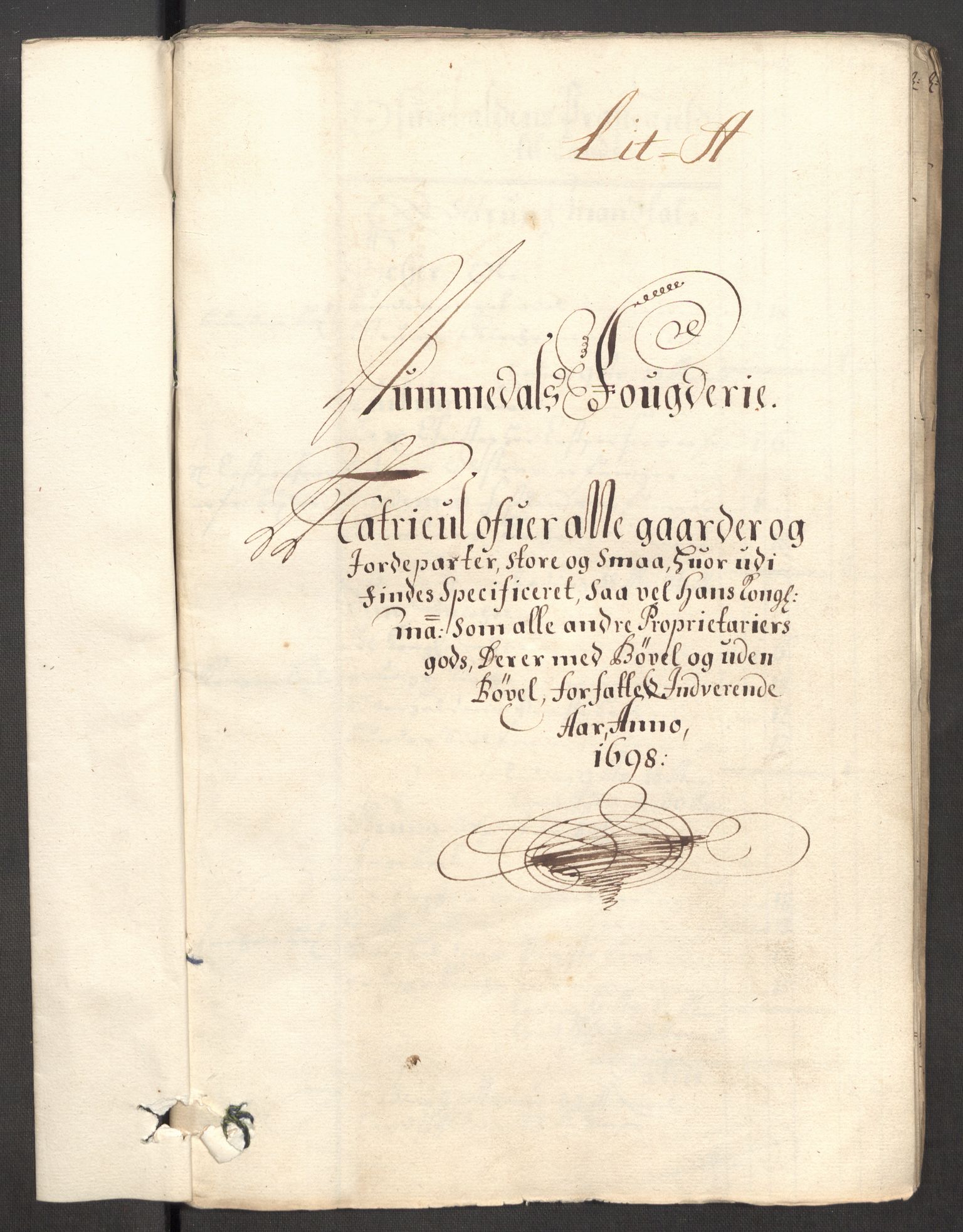 Rentekammeret inntil 1814, Reviderte regnskaper, Fogderegnskap, AV/RA-EA-4092/R64/L4425: Fogderegnskap Namdal, 1696-1698, s. 316