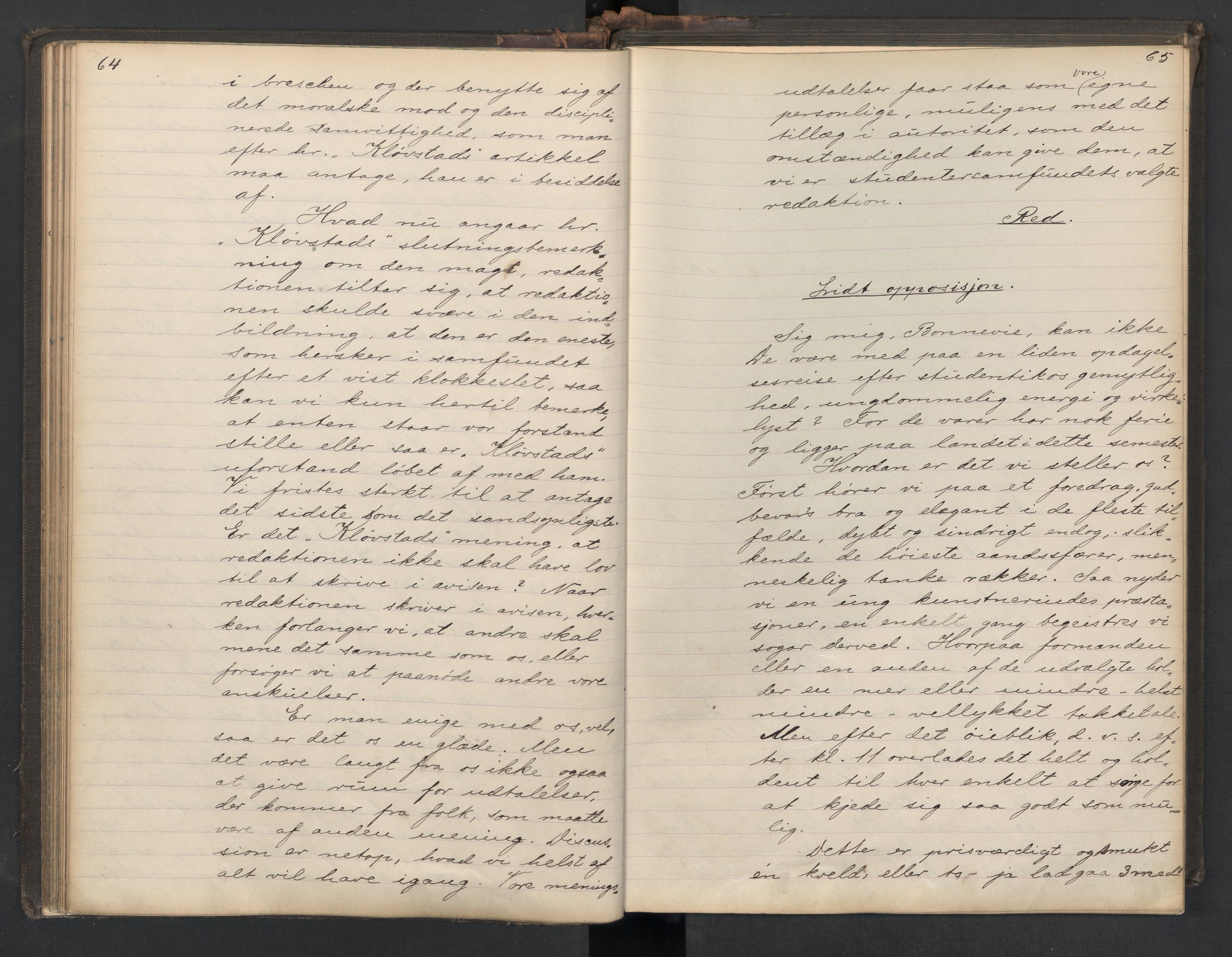 Det Norske Studentersamfund, AV/RA-PA-1322/X/Xa/L0014/0001: -- / Samfundsbladet/Studentersamfundets Avis, 1895-1897, s. 64-65