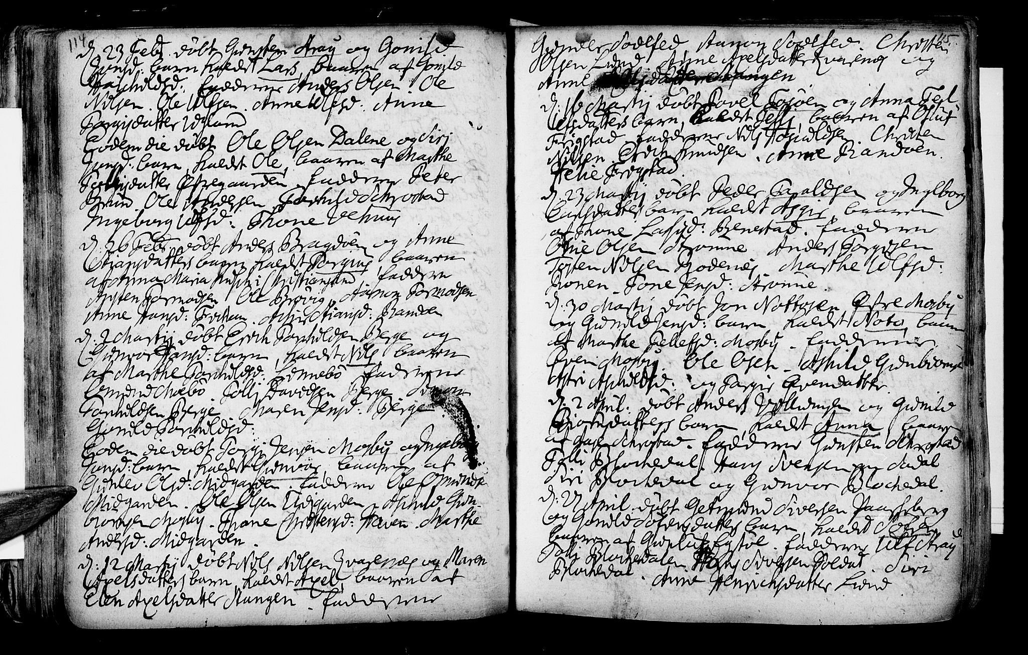 Oddernes sokneprestkontor, AV/SAK-1111-0033/F/Fa/Faa/L0002: Ministerialbok nr. A 2, 1719-1764, s. 114-115