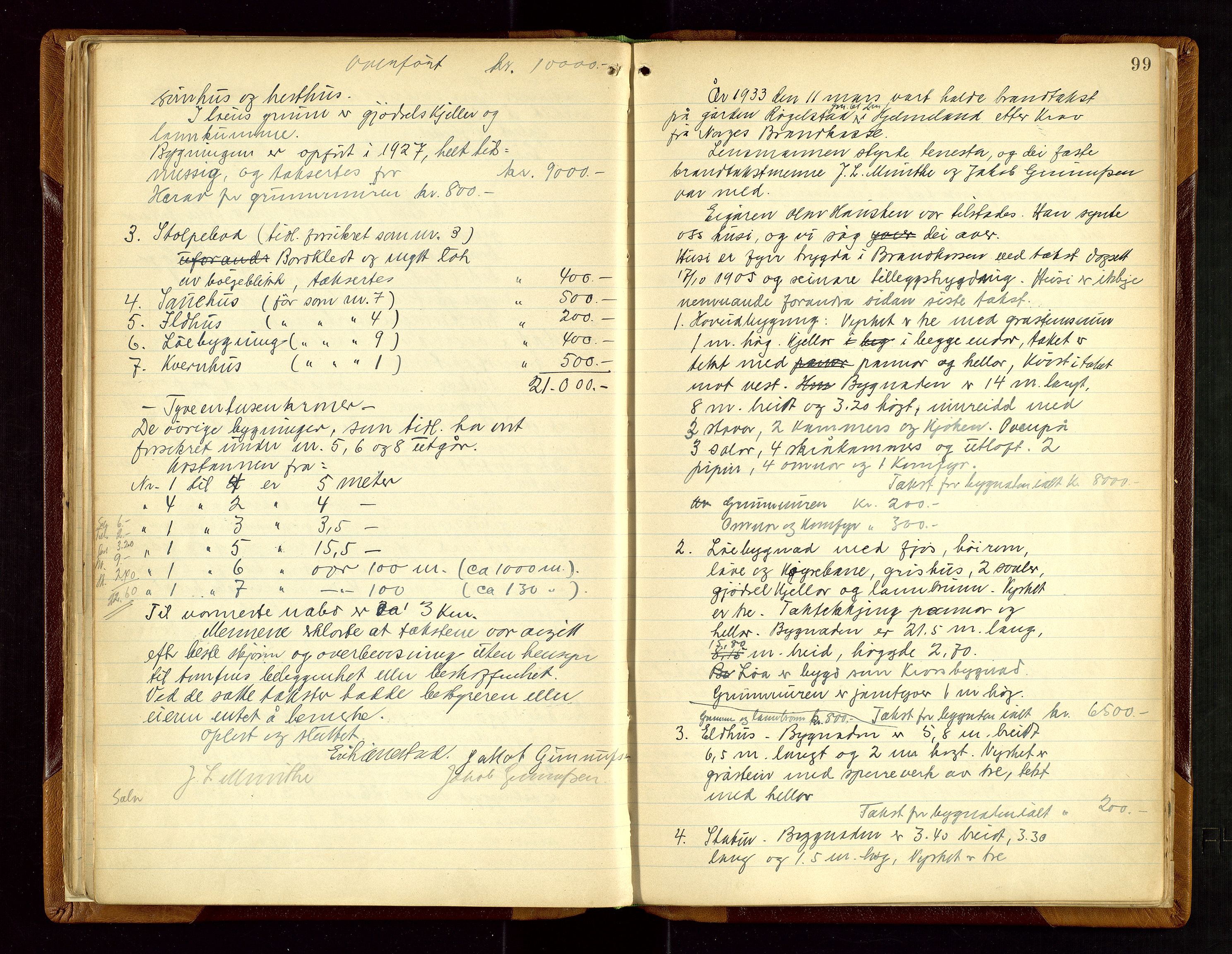 Hjelmeland lensmannskontor, AV/SAST-A-100439/Goa/L0002: Branntakstprotokoll, 1892-1943, s. 98b-99a