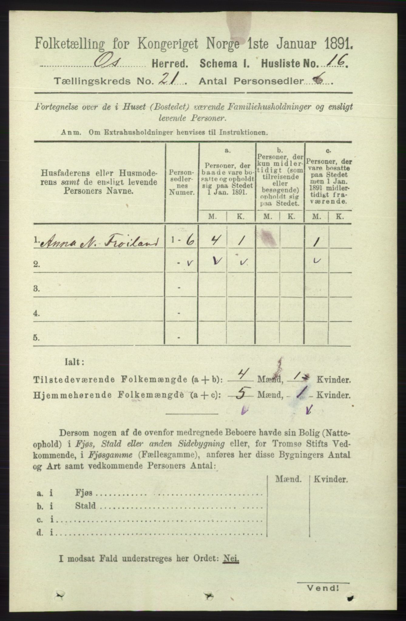 RA, Folketelling 1891 for 1243 Os herred, 1891, s. 4833