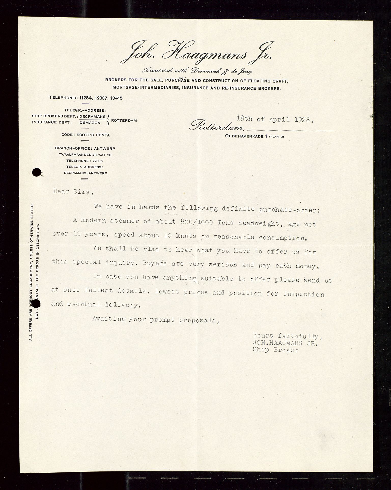 Pa 1521 - A/S Norske Shell, SAST/A-101915/E/Ea/Eaa/L0015: Sjefskorrespondanse, 1928-1929, s. 15