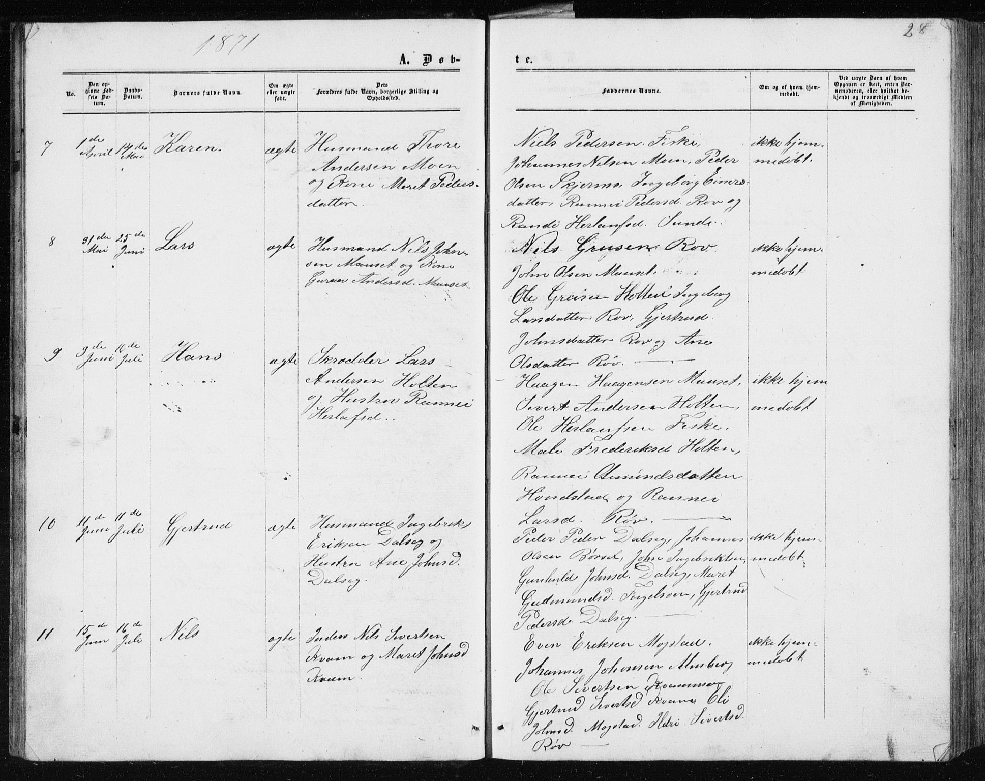 Ministerialprotokoller, klokkerbøker og fødselsregistre - Møre og Romsdal, AV/SAT-A-1454/597/L1064: Klokkerbok nr. 597C01, 1866-1898, s. 28