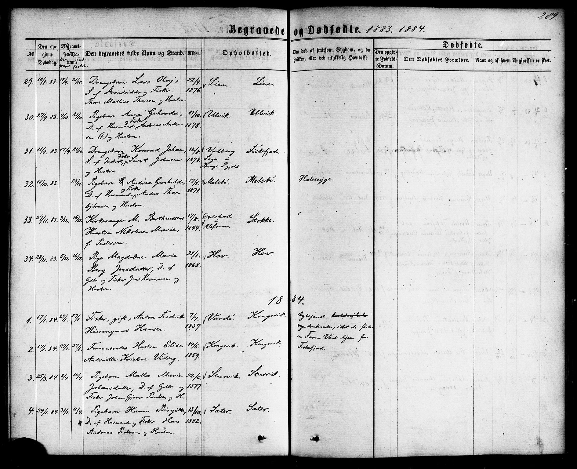 Ministerialprotokoller, klokkerbøker og fødselsregistre - Nordland, AV/SAT-A-1459/865/L0923: Ministerialbok nr. 865A01, 1864-1884, s. 289